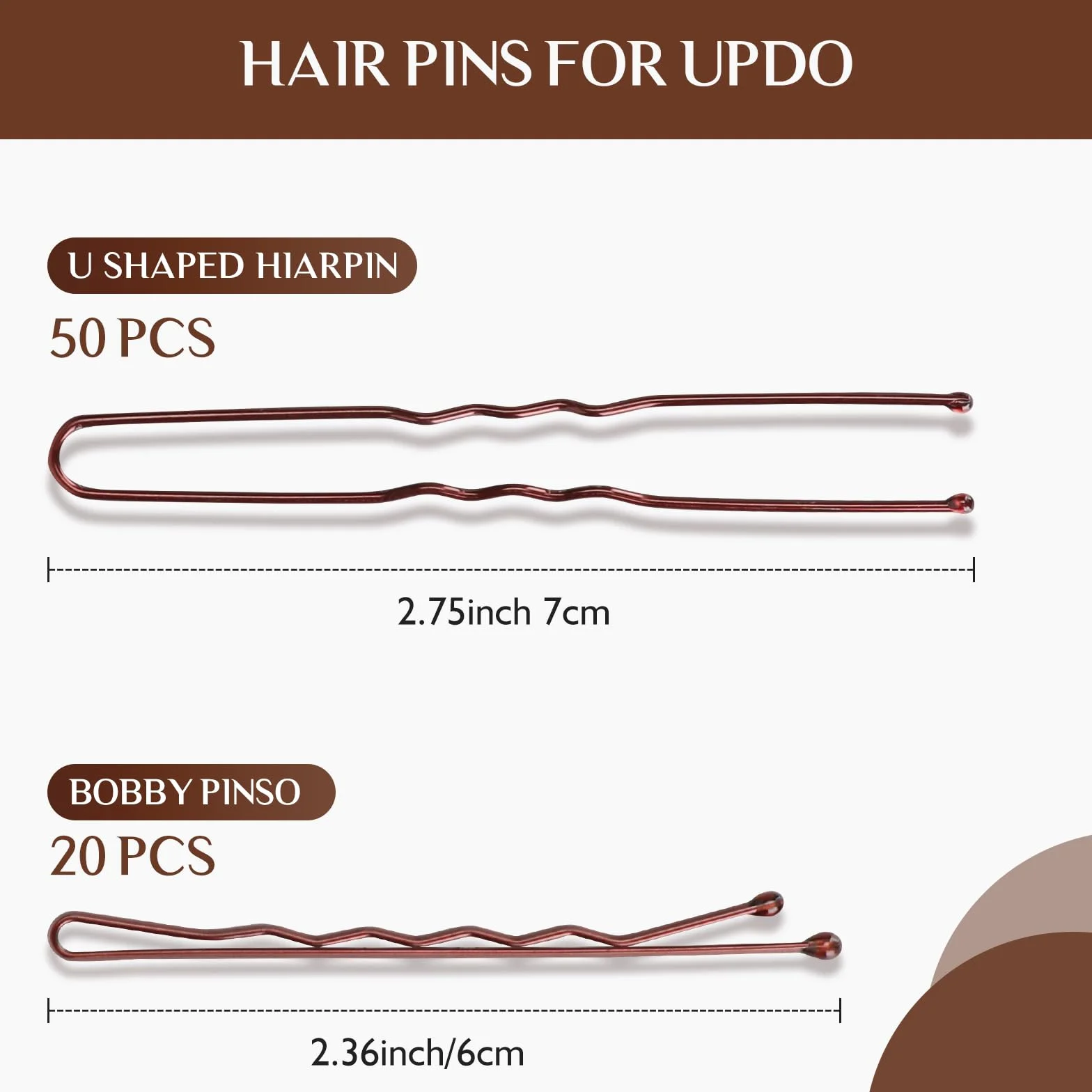 Esponja de pelo para recogido donas de volumen marrón oscuro