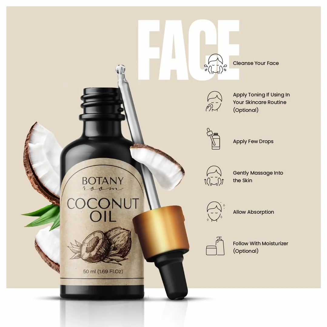 Aceite de Coco Orgánico Hidratante Natural para Cabello Sano y Piel Radiante