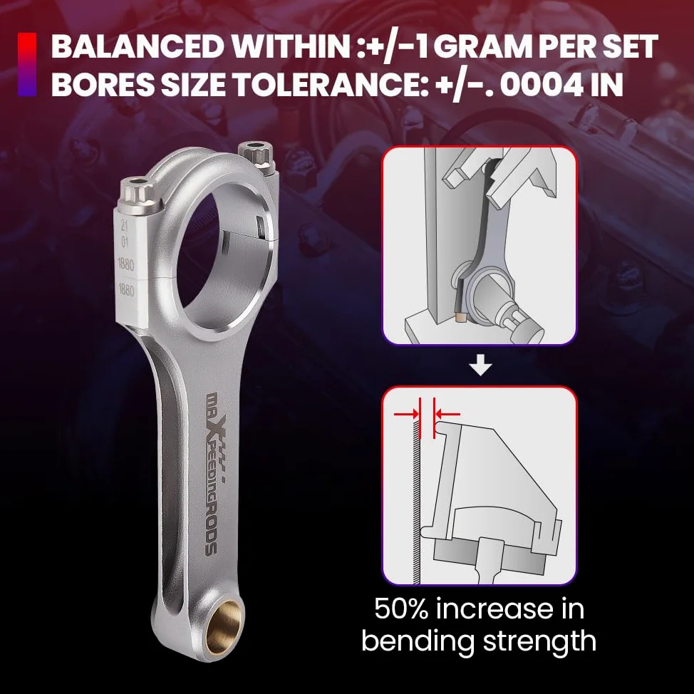 maXpeedingrods 4 bielas para Suzuki Swift GTi 1300 G13b H Beam Connecting Rod Conrod ARP 2000
