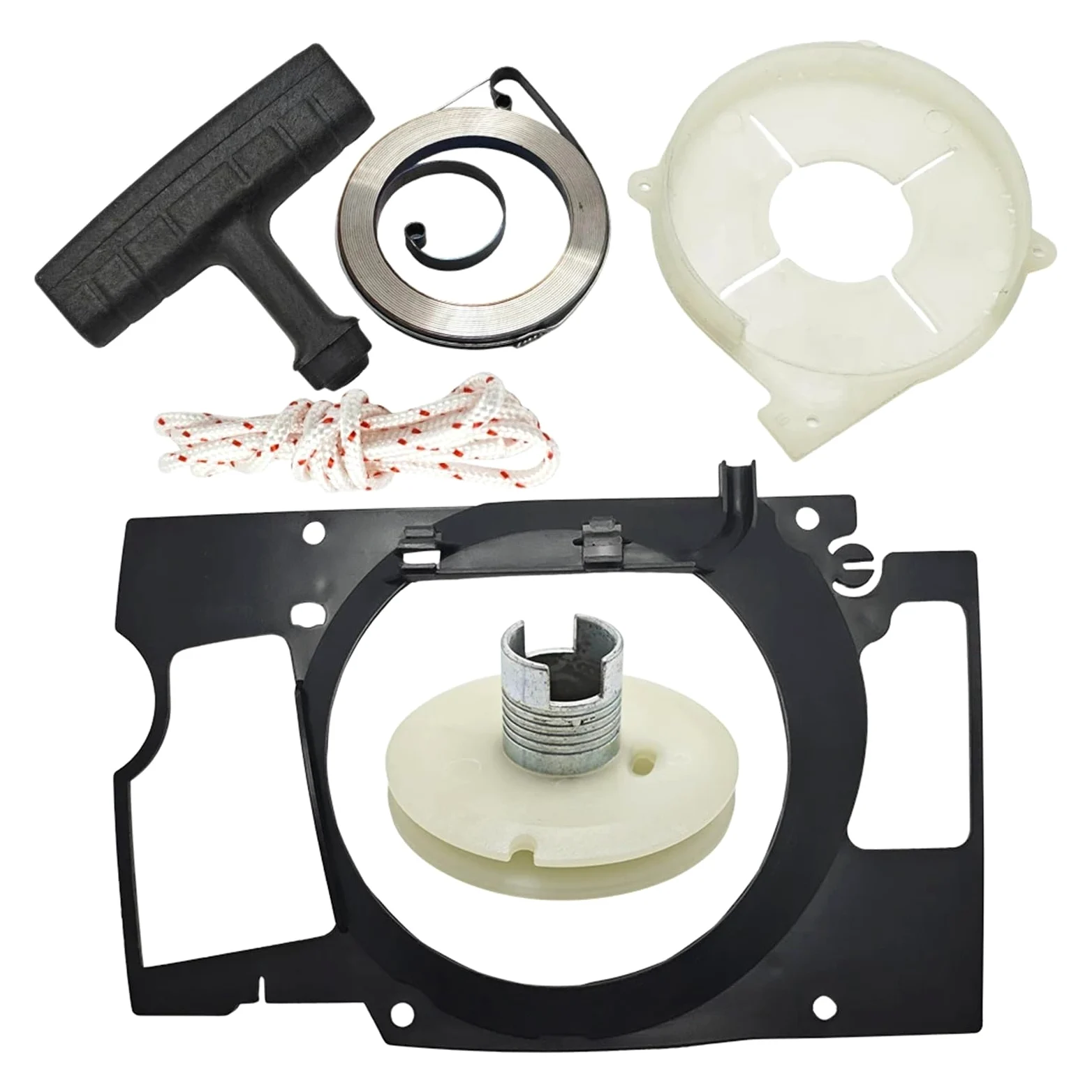 Polea de Arranque de Retroceso, Mango de Resorte, Cuerda de Agarre, Volante, Kit Conductor de Aire for Motosierra 61 268 272 XP