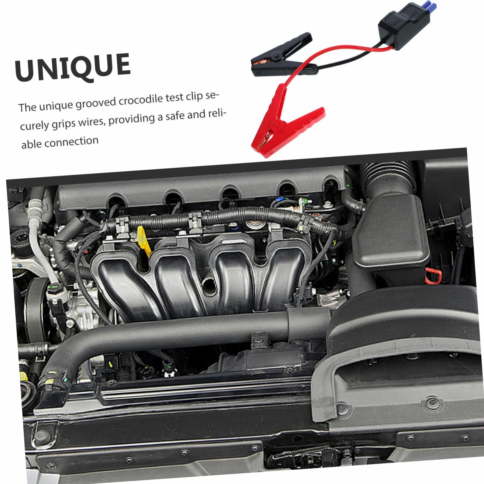 5piezas Cables De Arranque De Batería Pinzas Inteligentes Para Vehículos Reemplazo De Abrazaderas De Batería Cables De Emergencia De Alta Capacidad Compatibles Cargadores