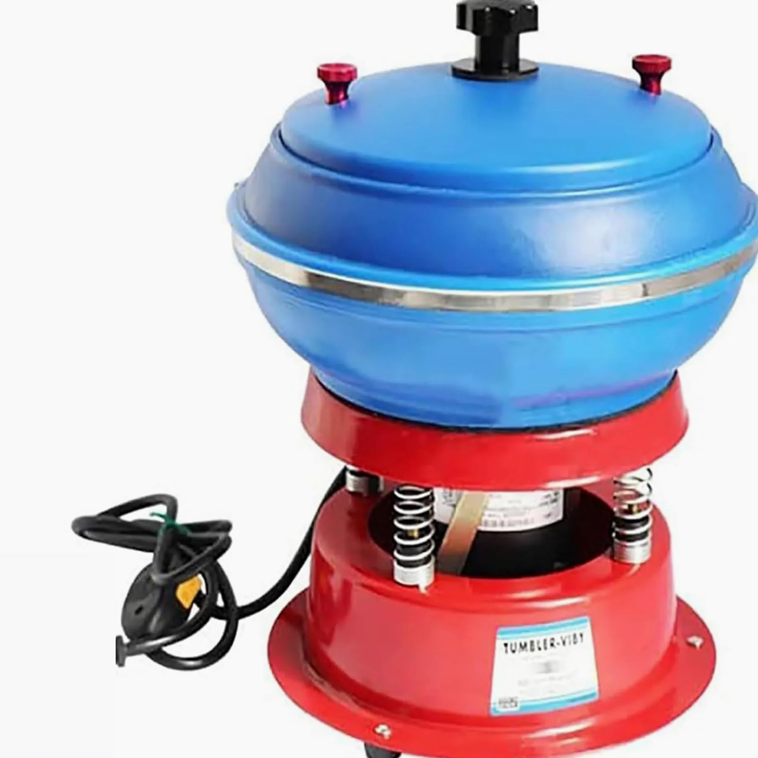 Vaso vibratorio eléctrico para pulir piedras y rocas, cuenco de 8 pulgadas, práctica máquina de volteo