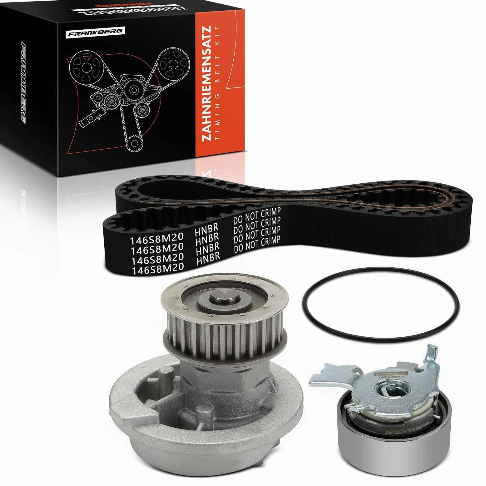 Frankberg Kit de correa de distribución con bomba de agua motor de | Compatible con: Caravana Kadett E T85, Calibrar A C89, Vectra A CC J89, Omega A Caravan V87, Astra F Furgoneta/Combi T92