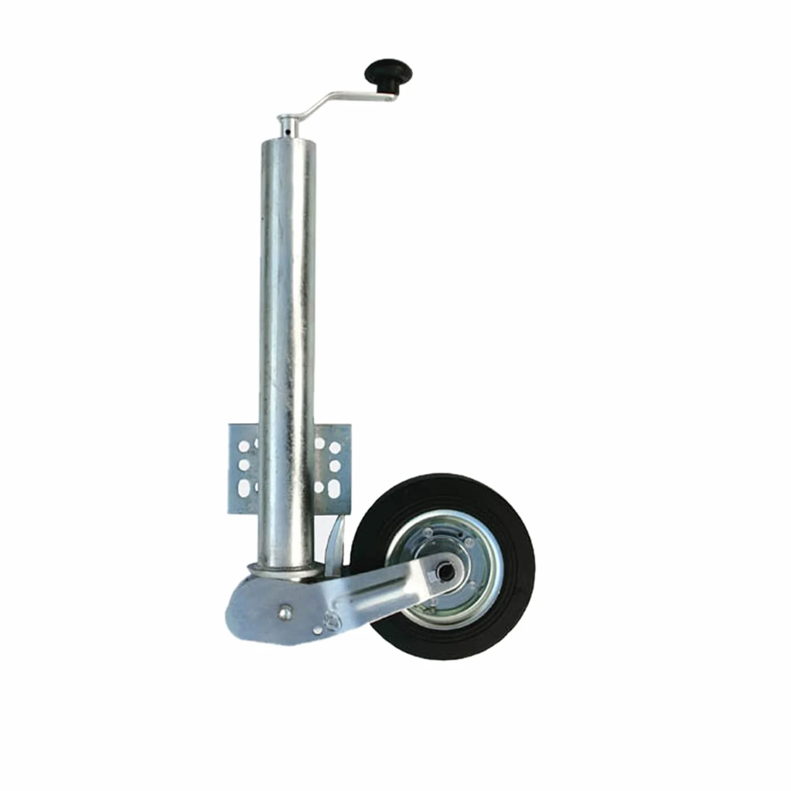Rueda Jockey de Apoyo Delantera Ø200x60,5mm 453kg 275mm Soporte Plegable Remolque Coche de Pasajeros