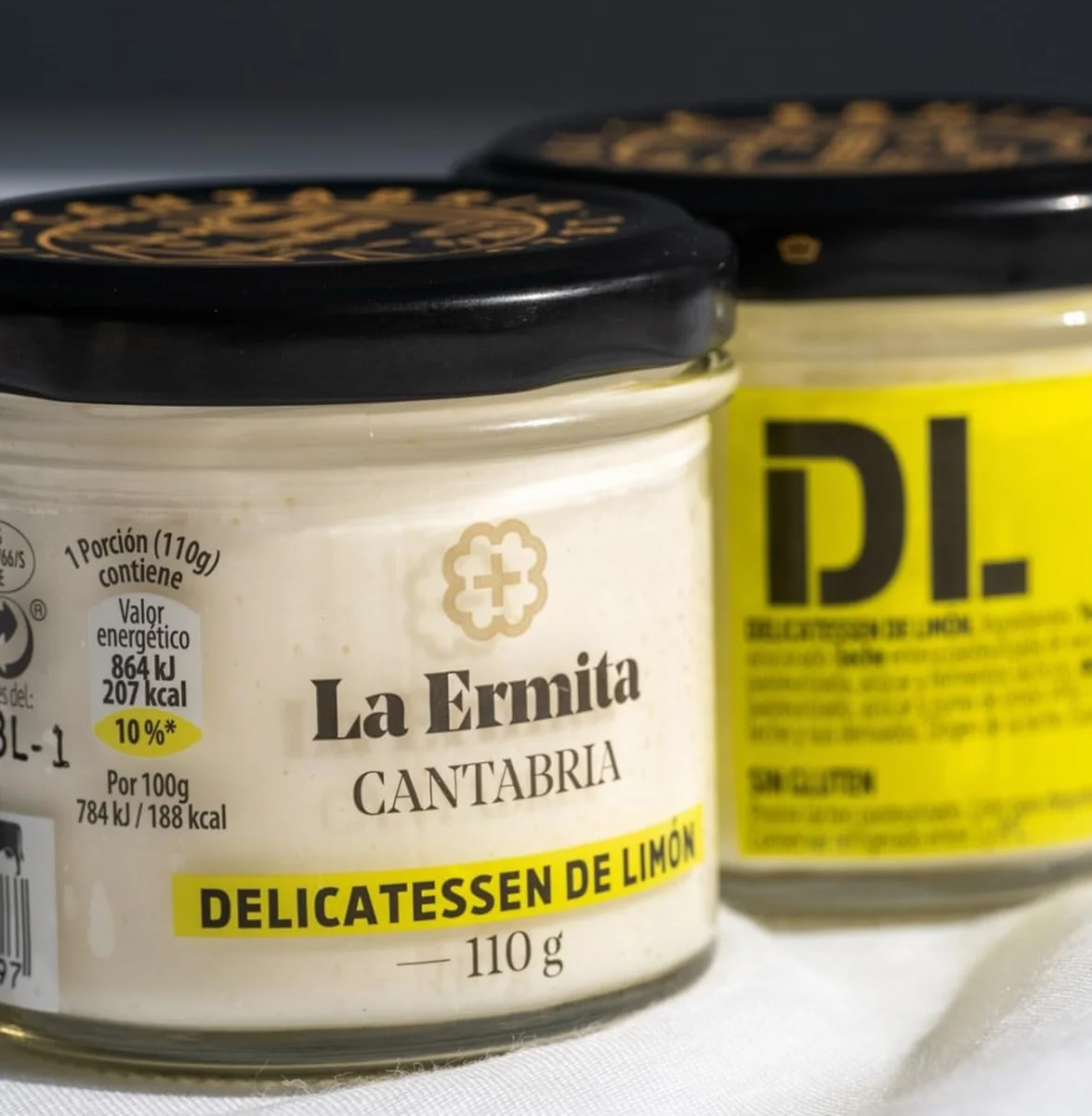 LA ERMITA Delicatessen de Limón, Postre Lácteo Cremoso, Sin Gluten, 110 g Pack 6