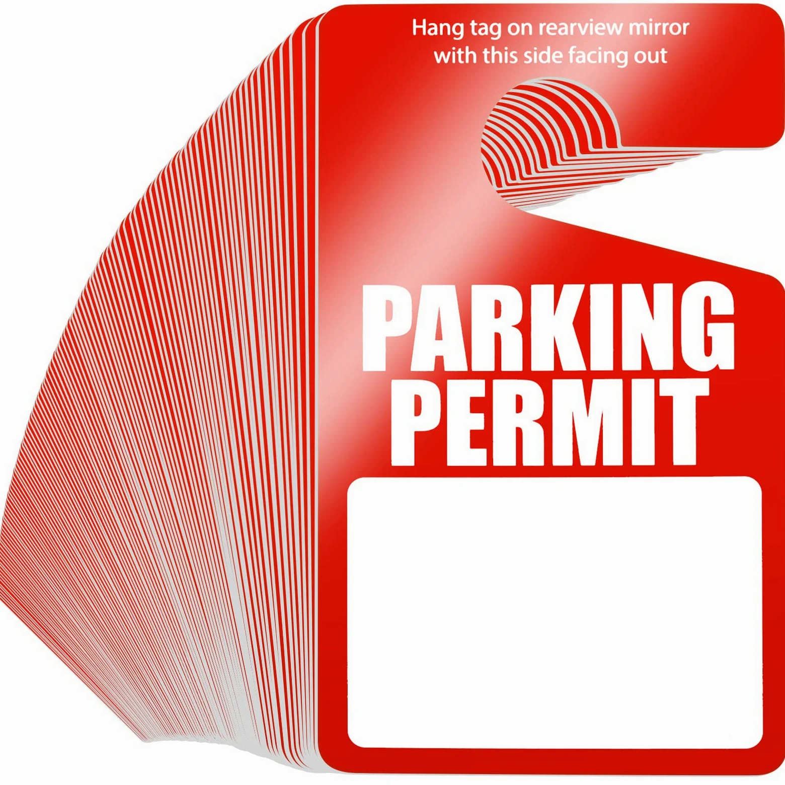 500 etiquetas colgantes de permiso de estacionamiento a granel, pases de estacionamiento temporales, carteles de estacionamiento de plástico en blanco de PVC de 3 x 5 pulgadas para espejo retrovisor