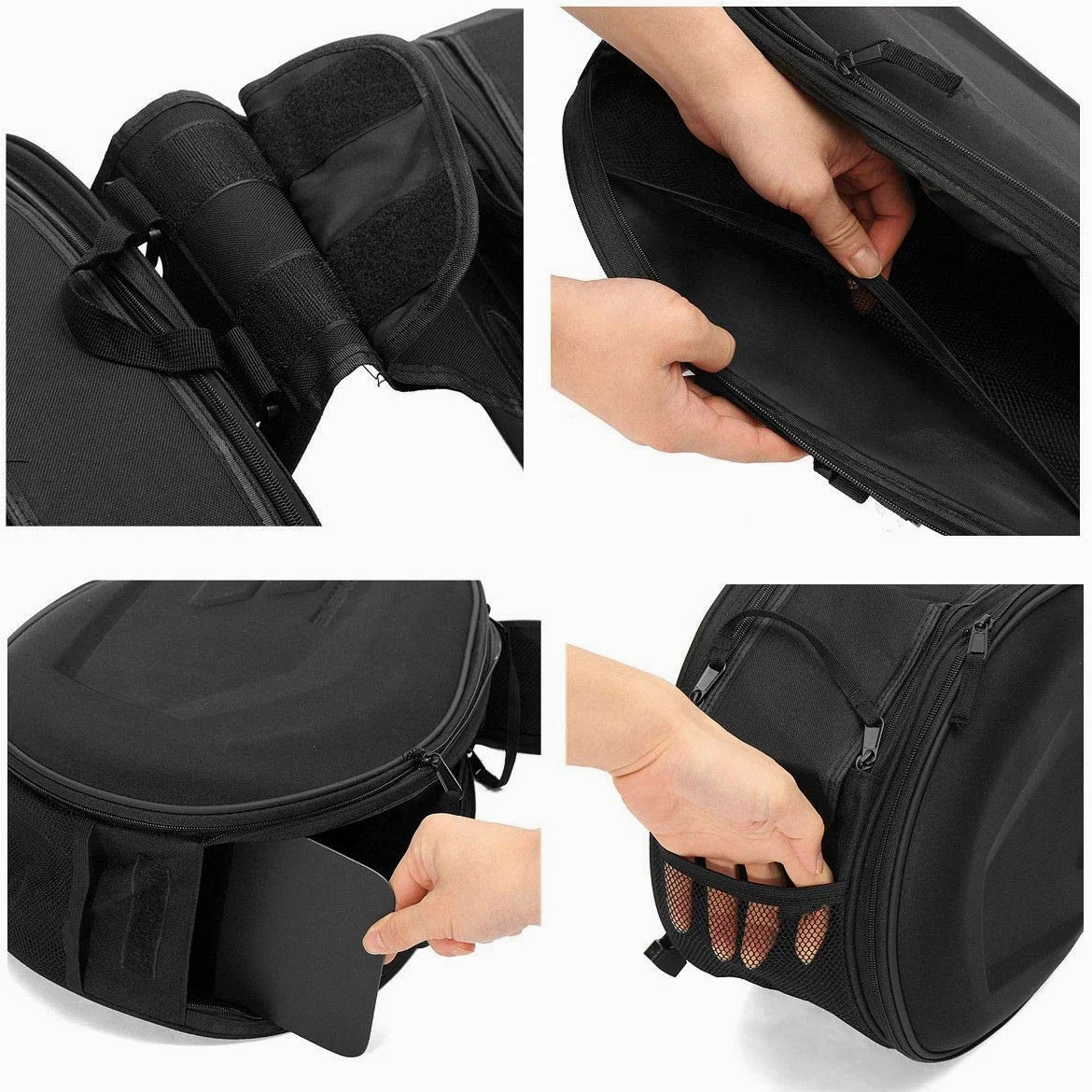 MIHUNTER Bolsas laterales para motocicleta, 36 L-58 L, impermeables, de gran volumen, para asiento trasero, multiusos, ampliables, bolsas de equipaje para moto