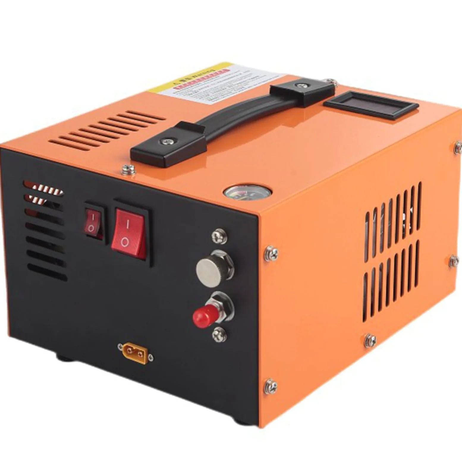 Compresor de aire portátil, arranque de un botón, 4500 psi/30 Mpa, sin aceite/agua, compresor HPA para paintball y tanque de buceo, alimentado por el hogar 220 V CA o coche 12 V CC