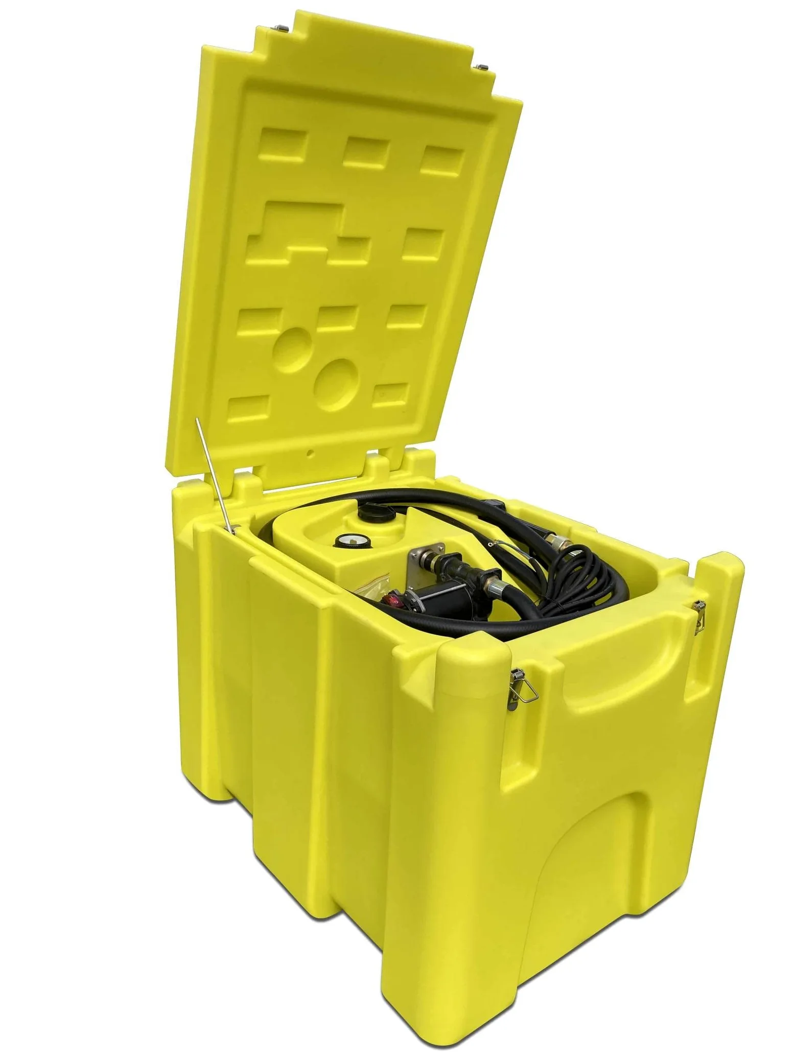 Depósito transportable 200L con bomba 12V 3000L/h, pistola dispensadora de gasoil y aceite, ideal para transporte y suministro nómada