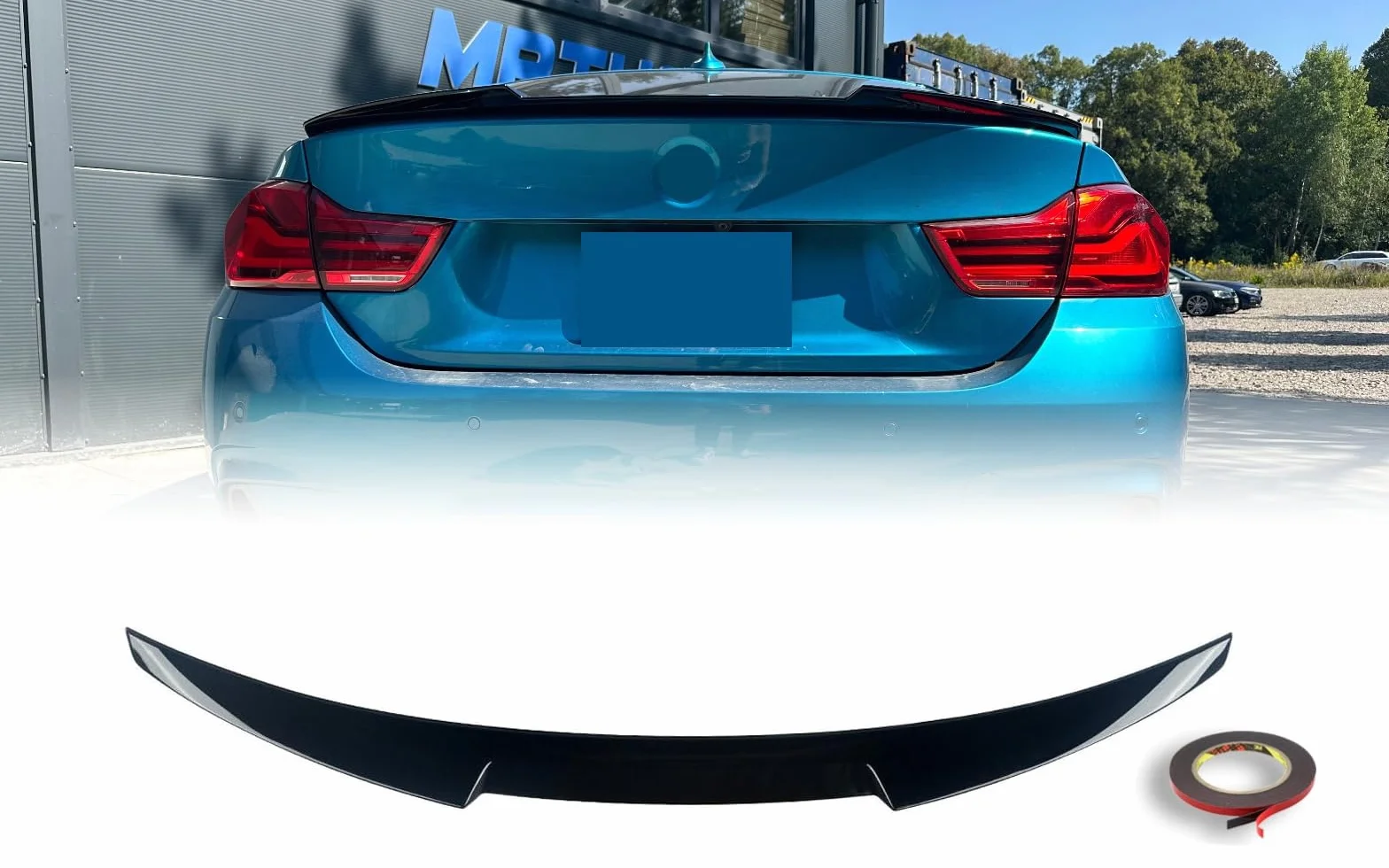 MpTuned Alerón trasero negro brillante para BMW Serie 4 F32 2 puertas Coupé 2014-2019 420i 428i 430i 435i 440i alerón trasero