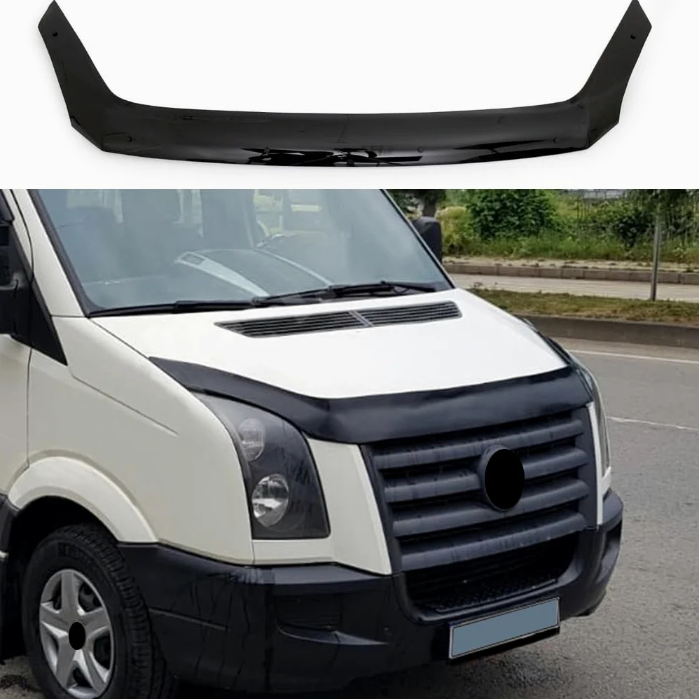 Para VW Volkswagen Crafter 2006 2007 2008 2009 2010 2011 2012 Protector de capó delantero Bug Shield Hood Deflector Hood Stone Hood Shields Piano Negro