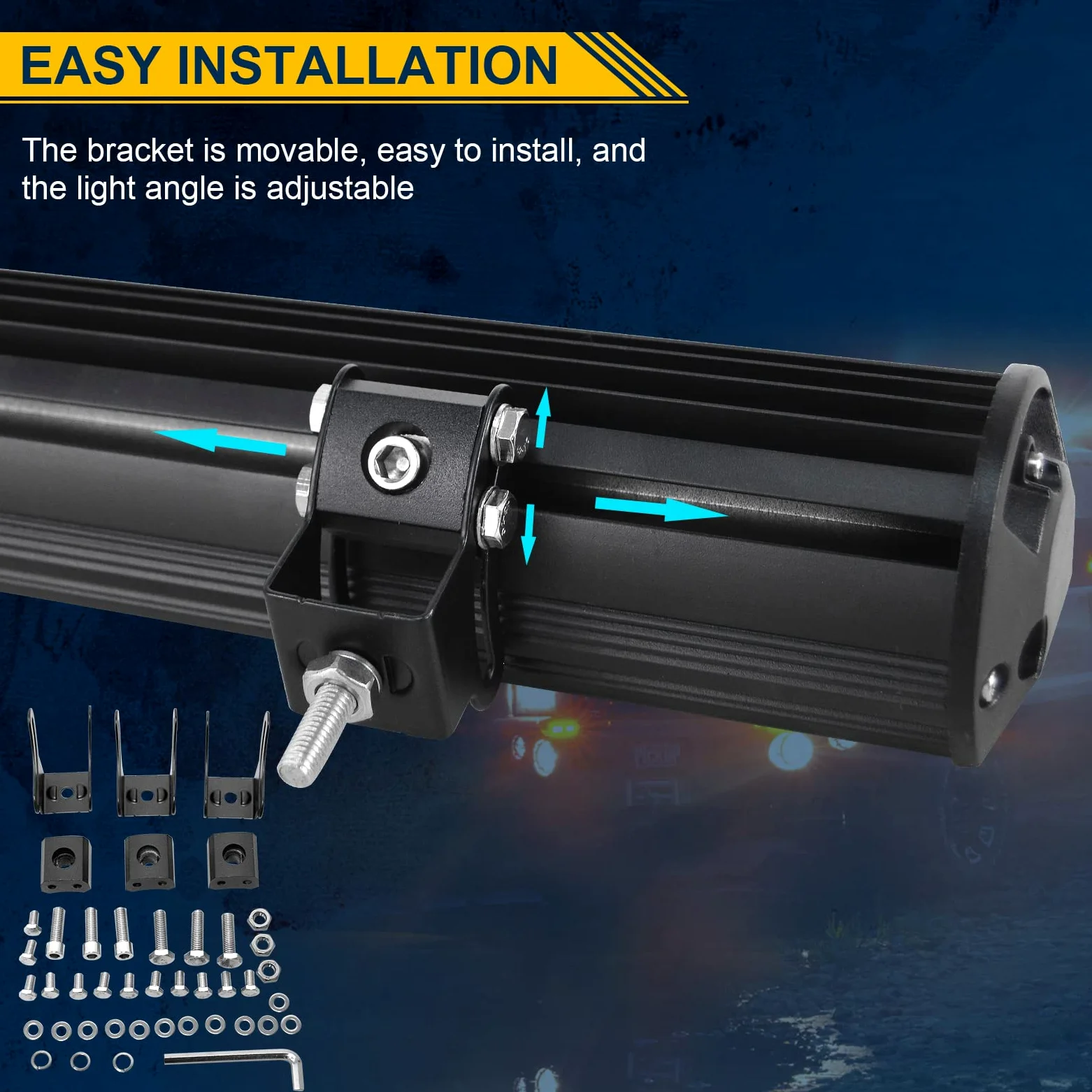 Auto 4 x 4 barra LED 100 cm 540 W barra luminosa LED de trabajo con 12 V haz de cableado, foco e inundación Rampa LED luces faro LED para coche, tractor, camión, quad, barco, SUV 4 x 4