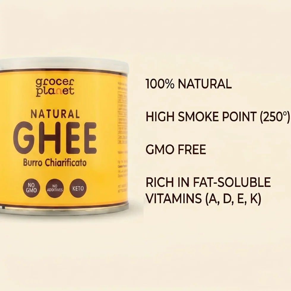 Mantequilla de Ghee Grocer Planet 500g Clarificada Natural Ayurvédico