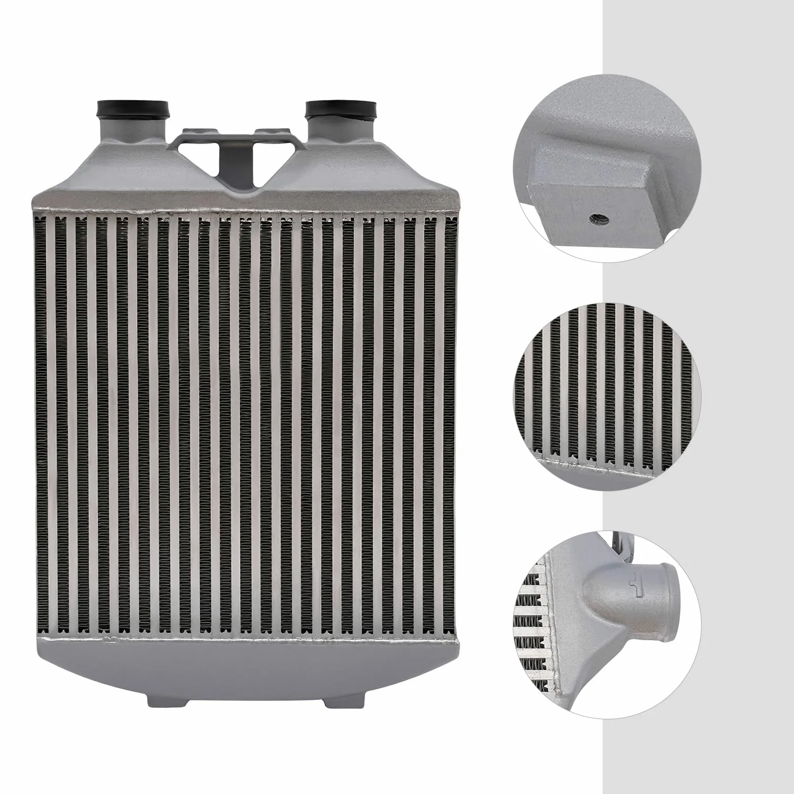 Intercooler 60PSI de aluminio, 1.8 Turbo Intercooler Universal, enfriador de aceite interior, juego de enfriador de aceite del motor, diseño de tubo de doble fila para Ibiza Mk4, VW Polo 9N3