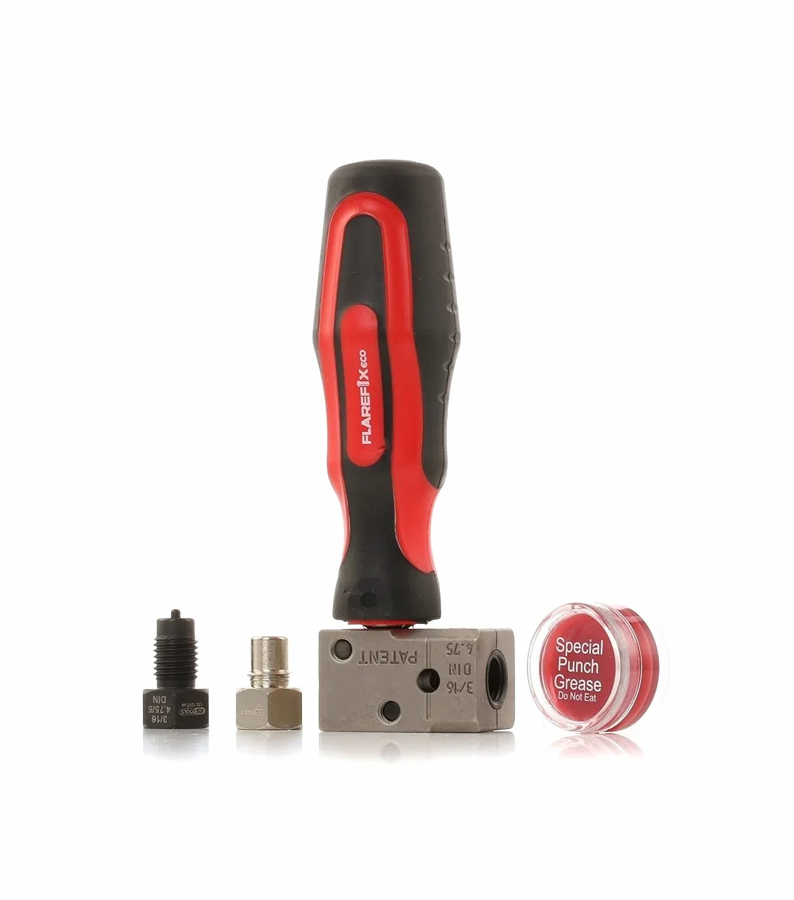 KS Tools 122.1215 Juego de abocinadora universal FLAREFIXeco de 4,75 mm para conducciones de freno, 4 pzs