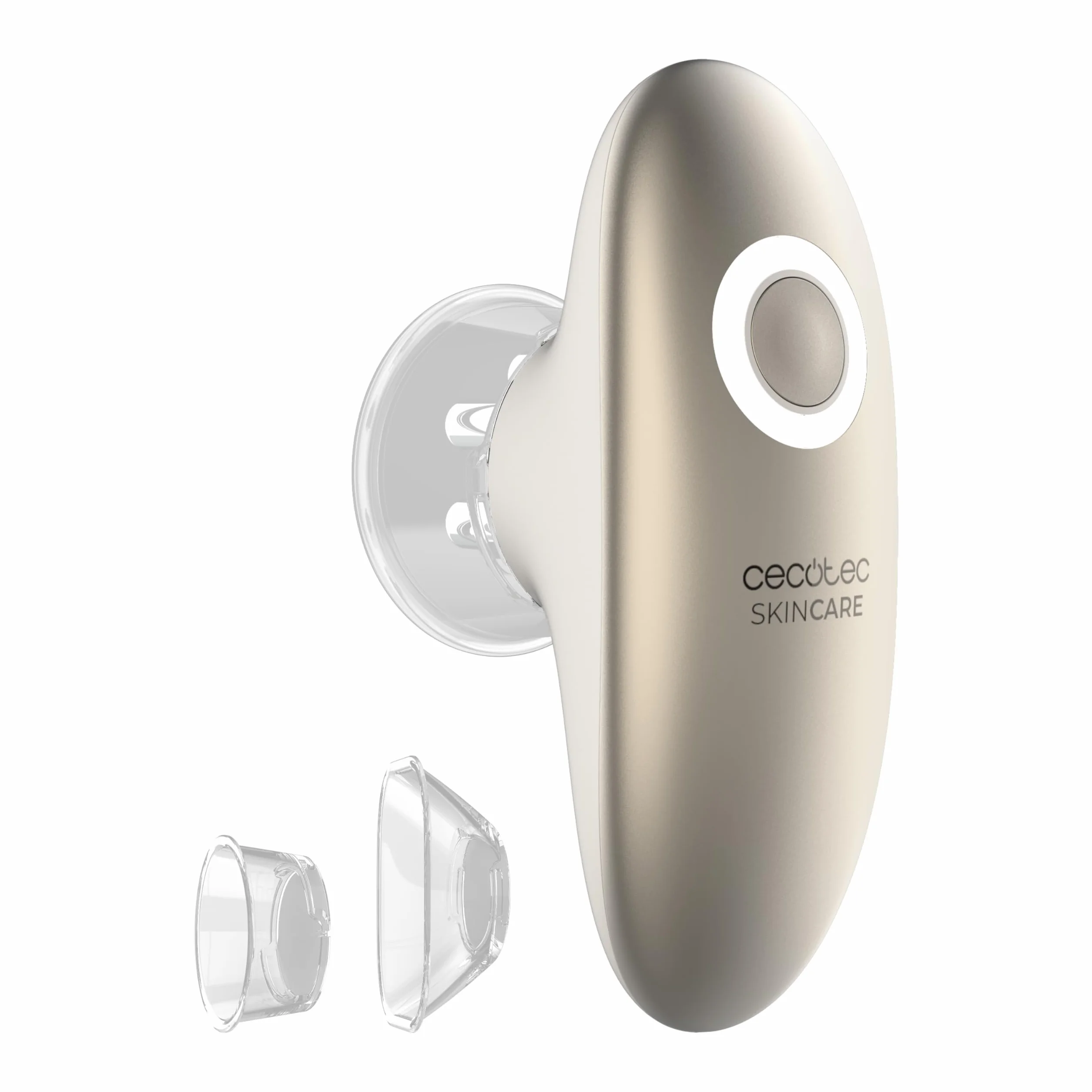 Cecotec Masajeador Corporal Anticelulítico SkinCare Push Up Suction EMS, Luz Roja, 2 Cabezales, 3 Intensidades, 60 min Autonomía