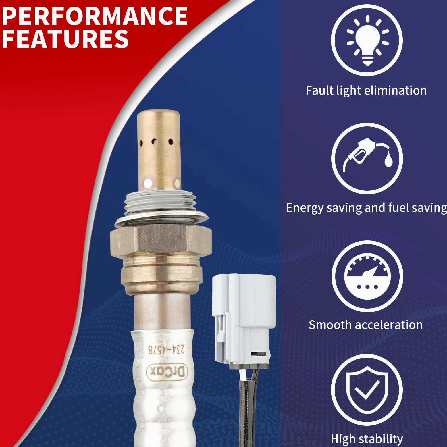 234-4578 Sensor de oxígeno O2 relación de combustible de aire calentado descendente compatible con Ford Escape Fusion C-Max Transit Connect Lincoln MKZ L4 2.0L 2.5L Reemplaza CJ5Z-9G444-B