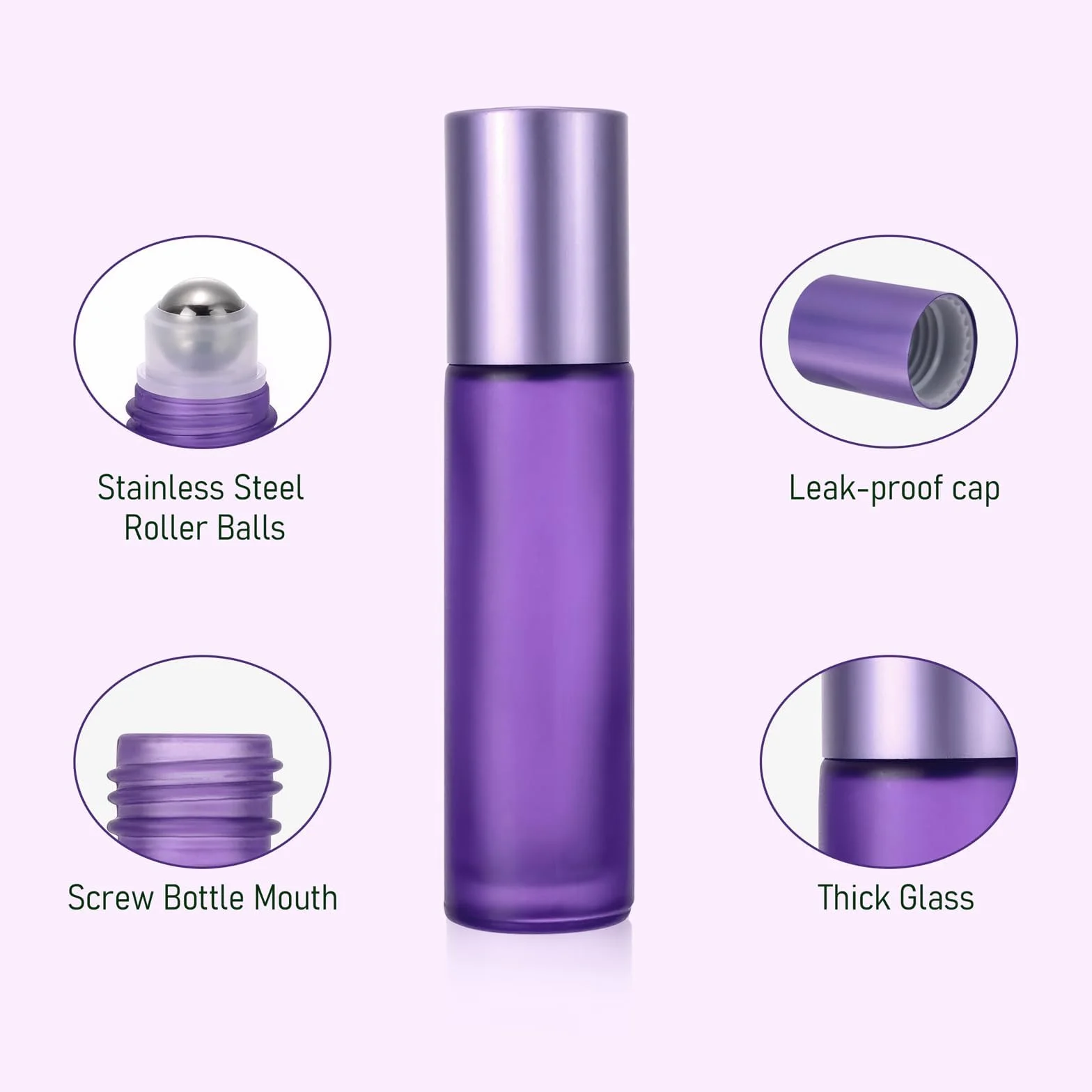 Botellas de aceite esencial 10 ml con abridor, cuentagotas y embudo, acero inoxidable