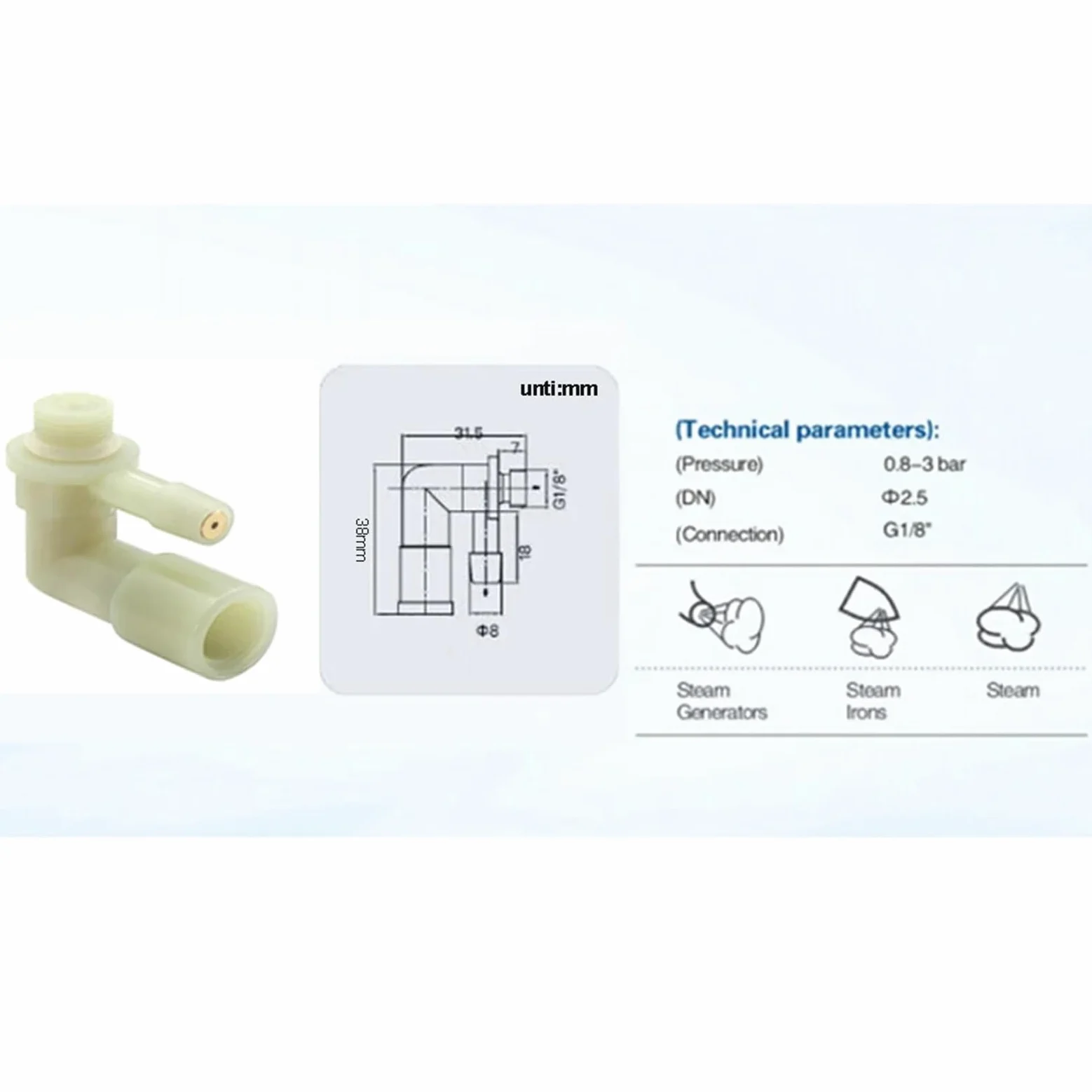 JYDX-6S Cánula Puerto Macho L Válvula de Seguridad Dispositivos Control Alivio Presión Conector Bomba Agua Generadores Plancha Vapor