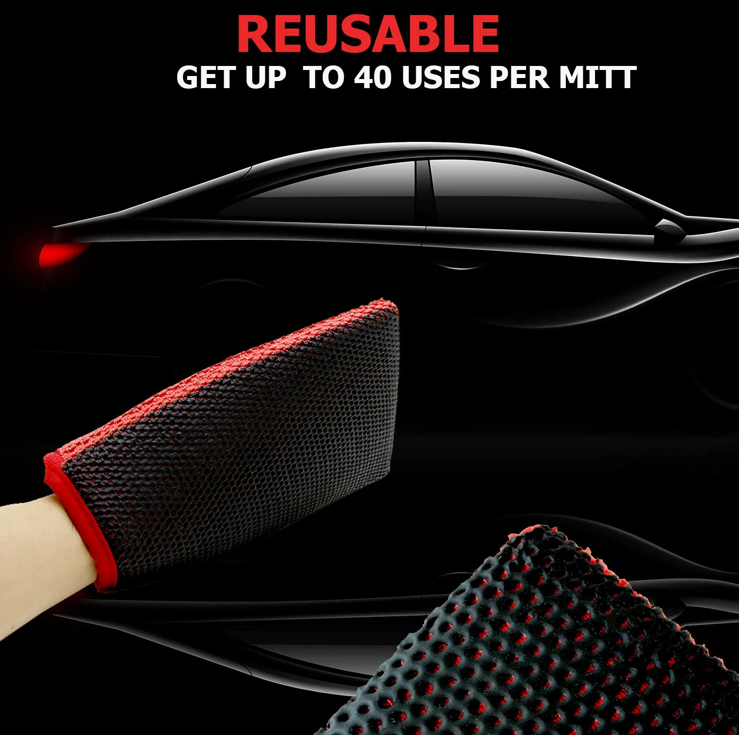 Ethos Manopla de arcilla rápida de Decon para detalles de coche, manopla de lavado con detalles automáticos, para borrar rápidamente para detalles de automóviles y herramientas de barra de arcilla