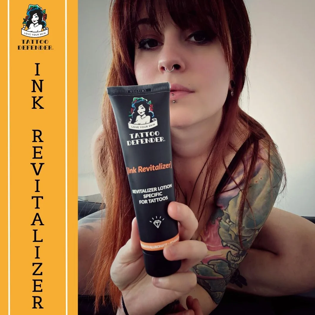 Tattoo Defender Ink Revitalizer 100 ml Crema Mantenimiento Tatuajes Refresca Colores Negro