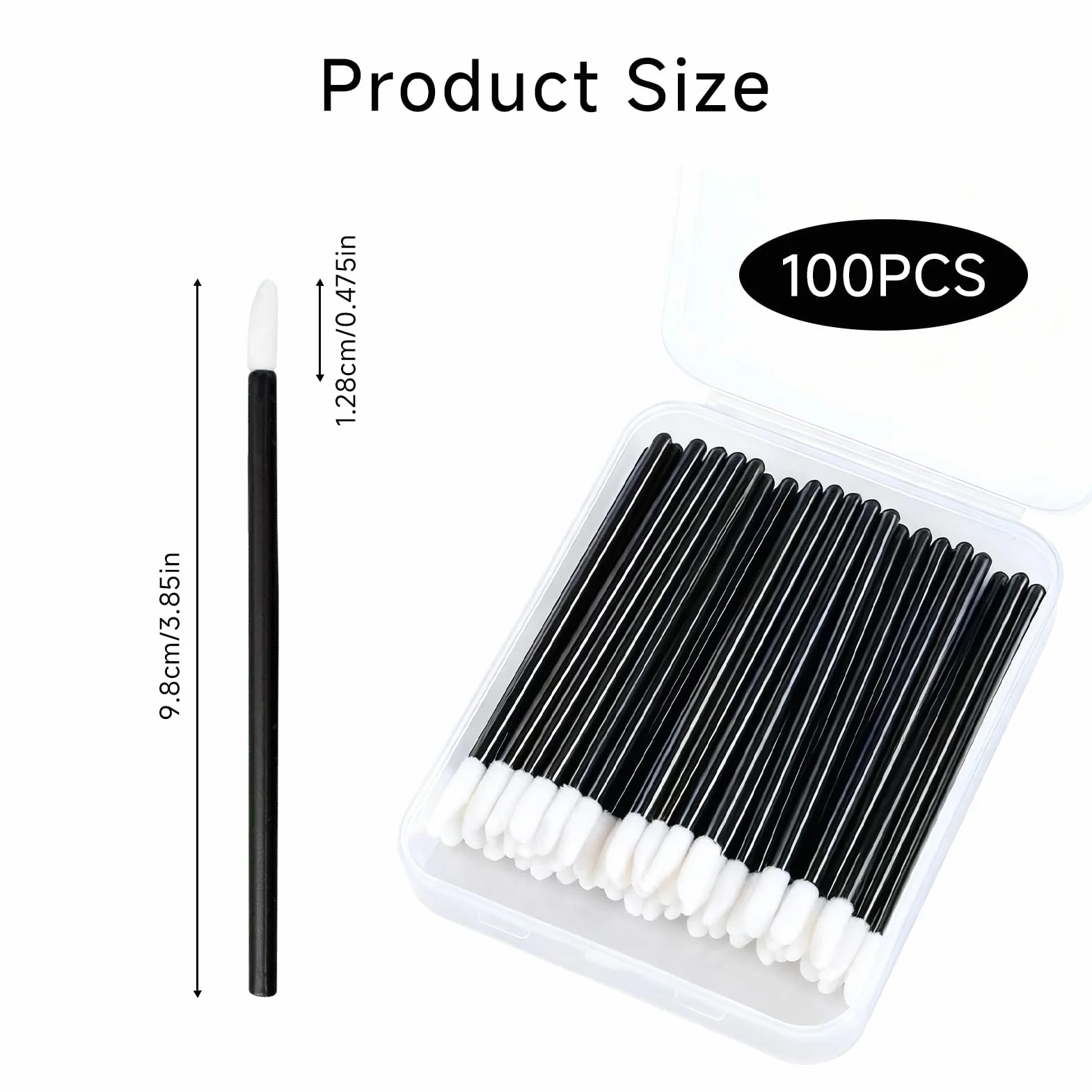Brochas Para Labios Desechables, 100PCS Pinceles de Labios Higiénicos, Aplicadores de Maquillaje de Uso Único