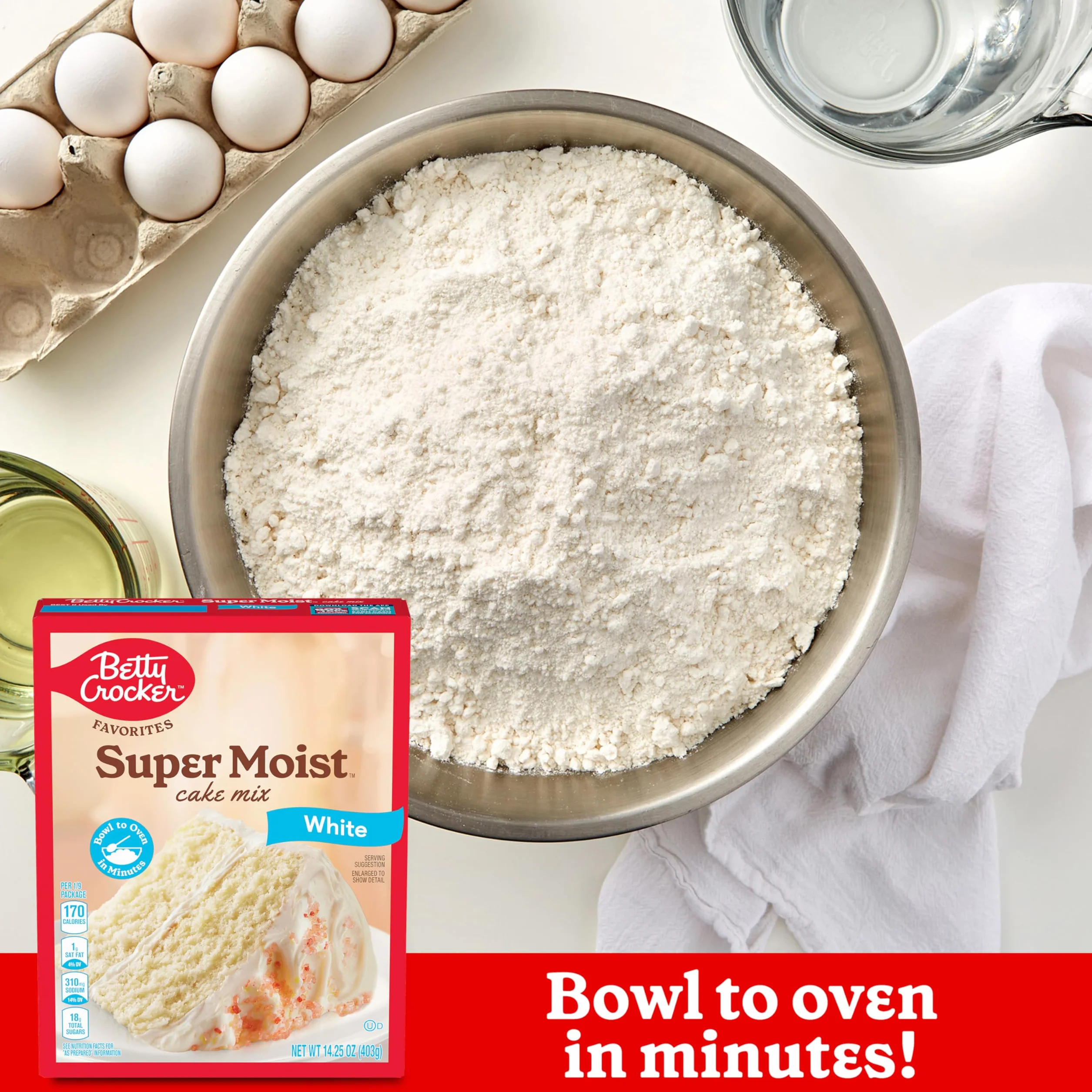 Favorites Super Moist White Cake Mix, 14.25 oz