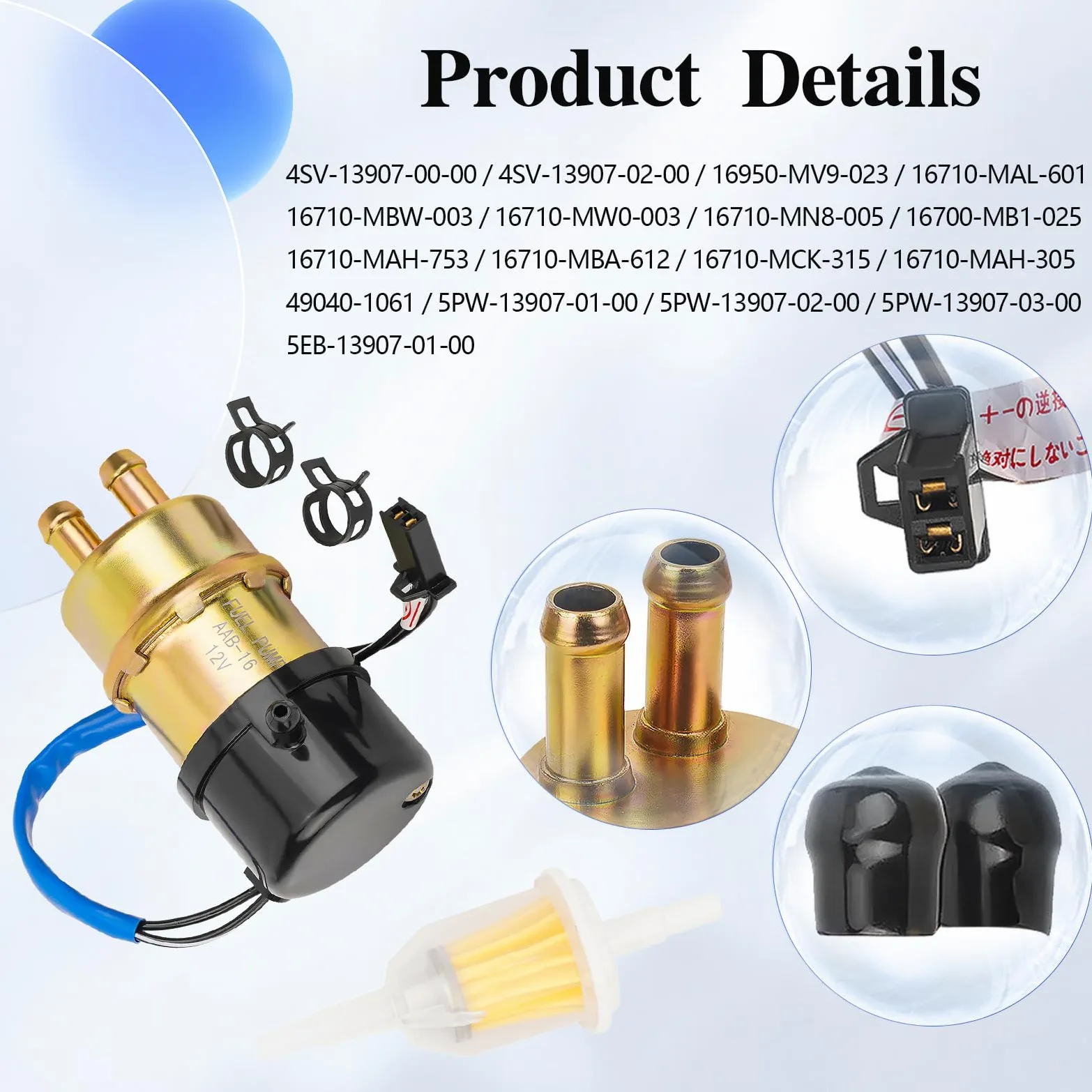 Road Passion Bomba Combustible Gasolina Electrica 12v Kawasaki Ninja ZX6 ZX6R ZX7 ZX7R ZX7RR ZX9R 600R