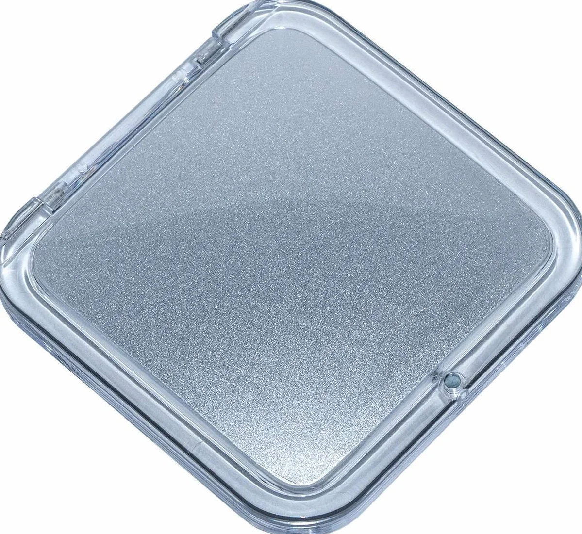 Mirrorvana Espejo de Bolsillo con Aumento 15X Plegable Portátil Maquillaje Plata