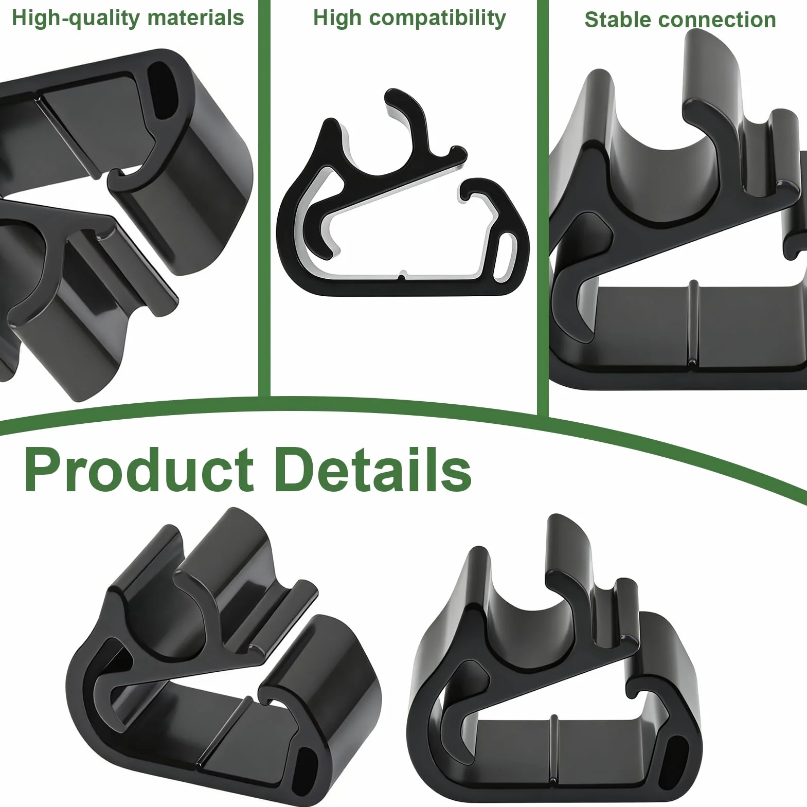 6 Piezas Clips para Brazo Limpiaparabrisas compatible con Peugeot 3008 5008 Citroën C5 DS7, Juego de Clips de Repuesto para Fijación de Manguera Lavaparabrisas