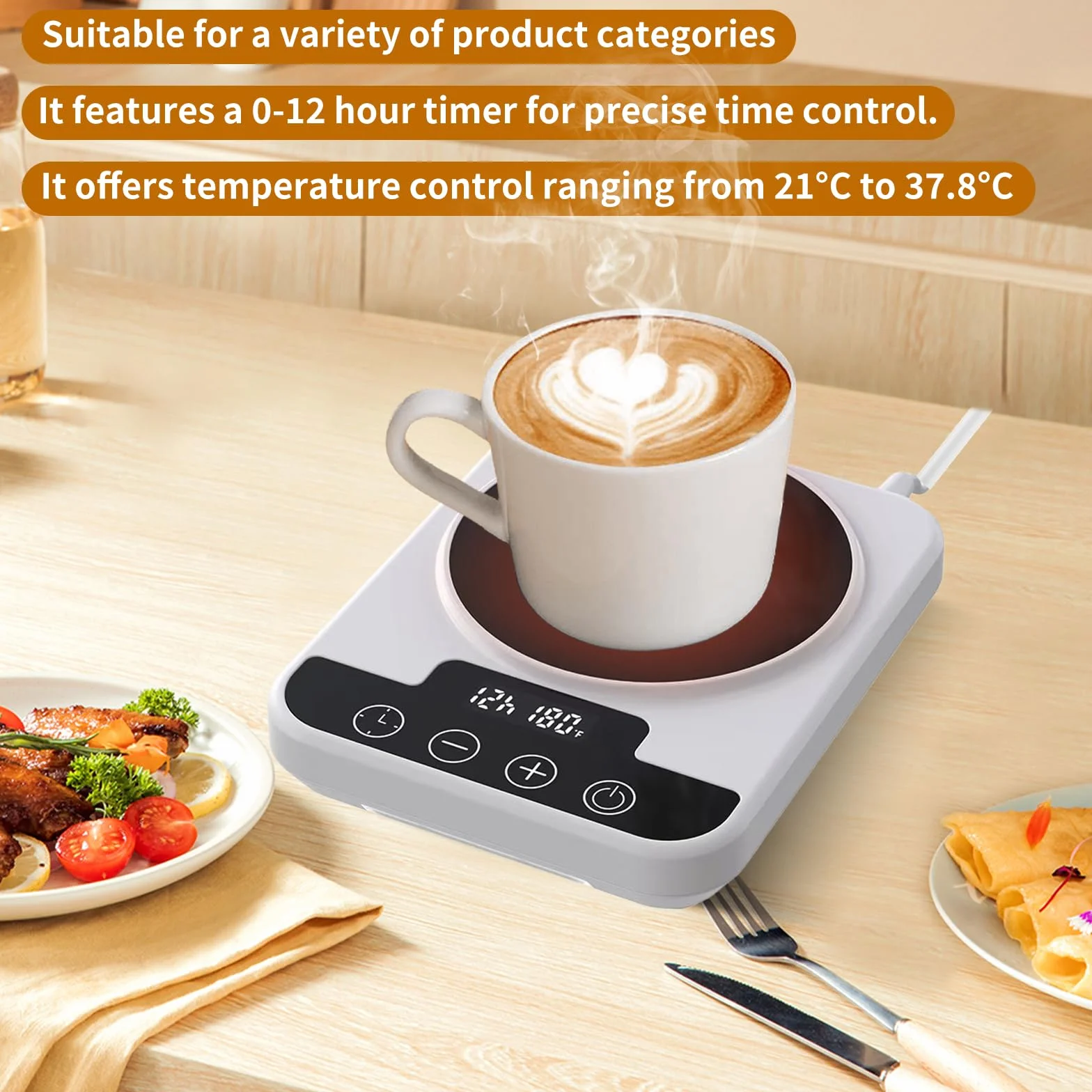 Calentador de masa fermentada, control preciso 21-38 °C, temporizador 12h para pan