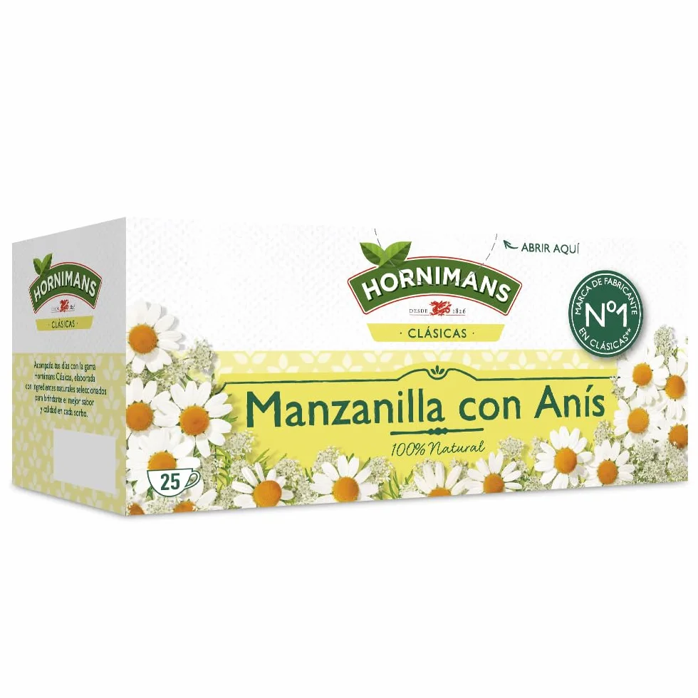 Hornimans Manzanilla con Anís Infusión 25 bolsitas Sin Teína