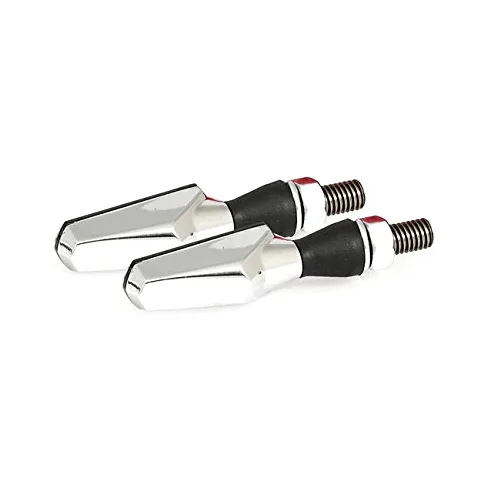 Par 2 flechas COB LED cromado traseras con lentes ahumadas 'y luces de posición y de freno homologadas universales para moto Custom Harley Davidson SPORTSTER, Dyna, Softail, Touring, VRod; Yamaha;