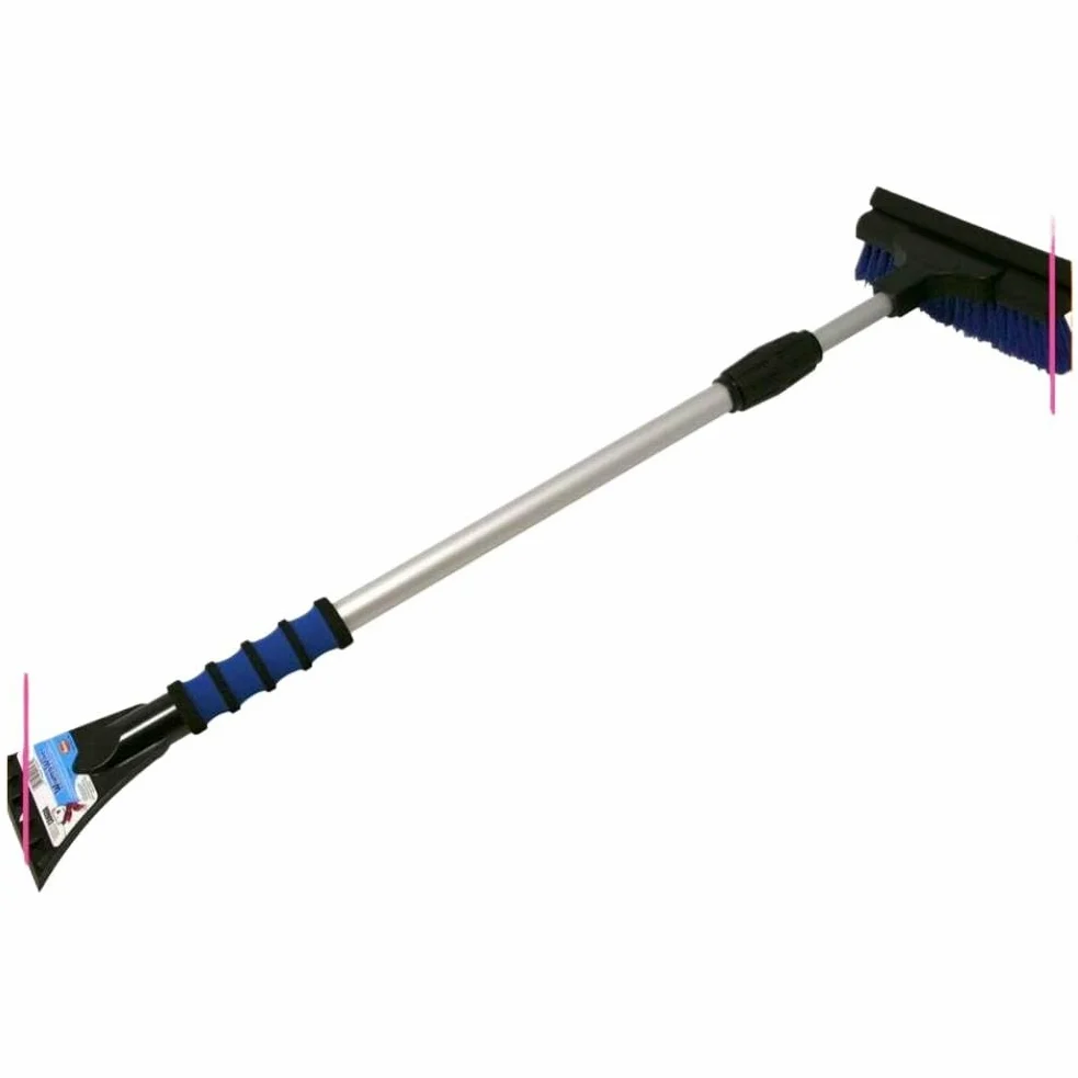 Escoba quitanieves telescópica con Cabezal de 8 Pulgadas para automóviles y SUV Mango Ajustable Los Colores varían Compatible con