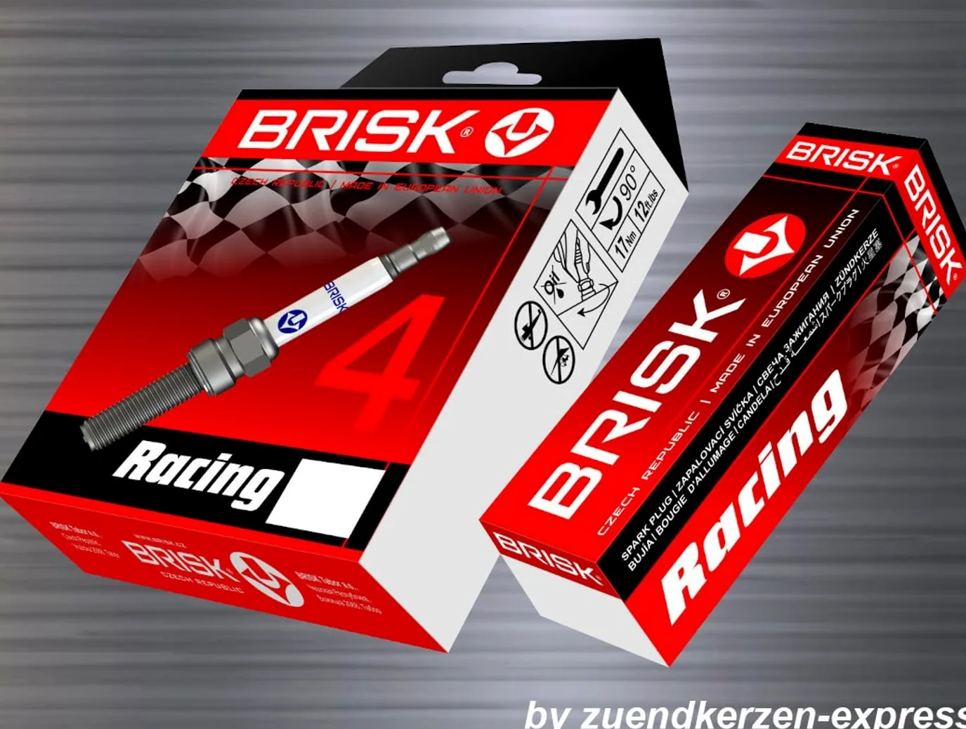 BRISK Premium Racing LR12ZS 1207 Bujías de Encendido, 4 piezas