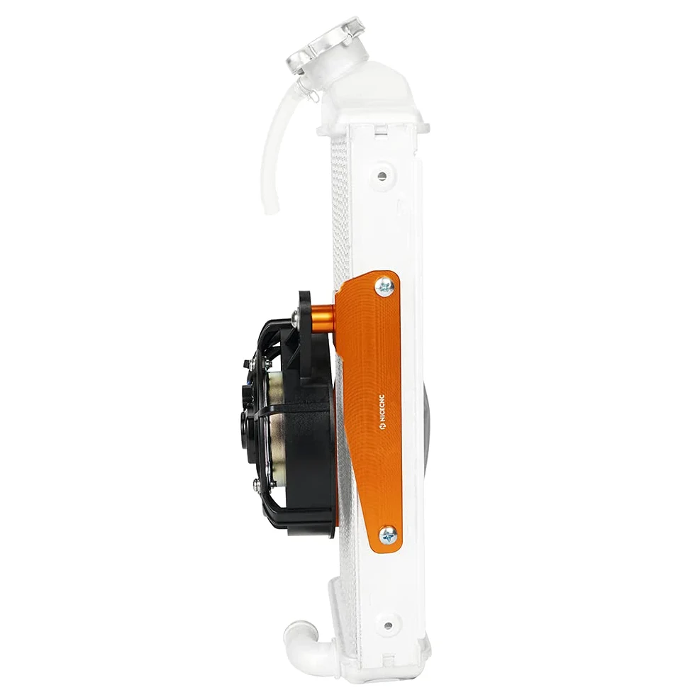 NICECNC Naranja Ventilador de Radiador Eléctrico 2 + Motor de 4 Tiempos Compatible with 125-500 XC/XCF/XCW/SX/SXF/EXC/EXCF/TPi/6D,125-501TE/TE i/FE/TX/FX/TC/FC 17-22