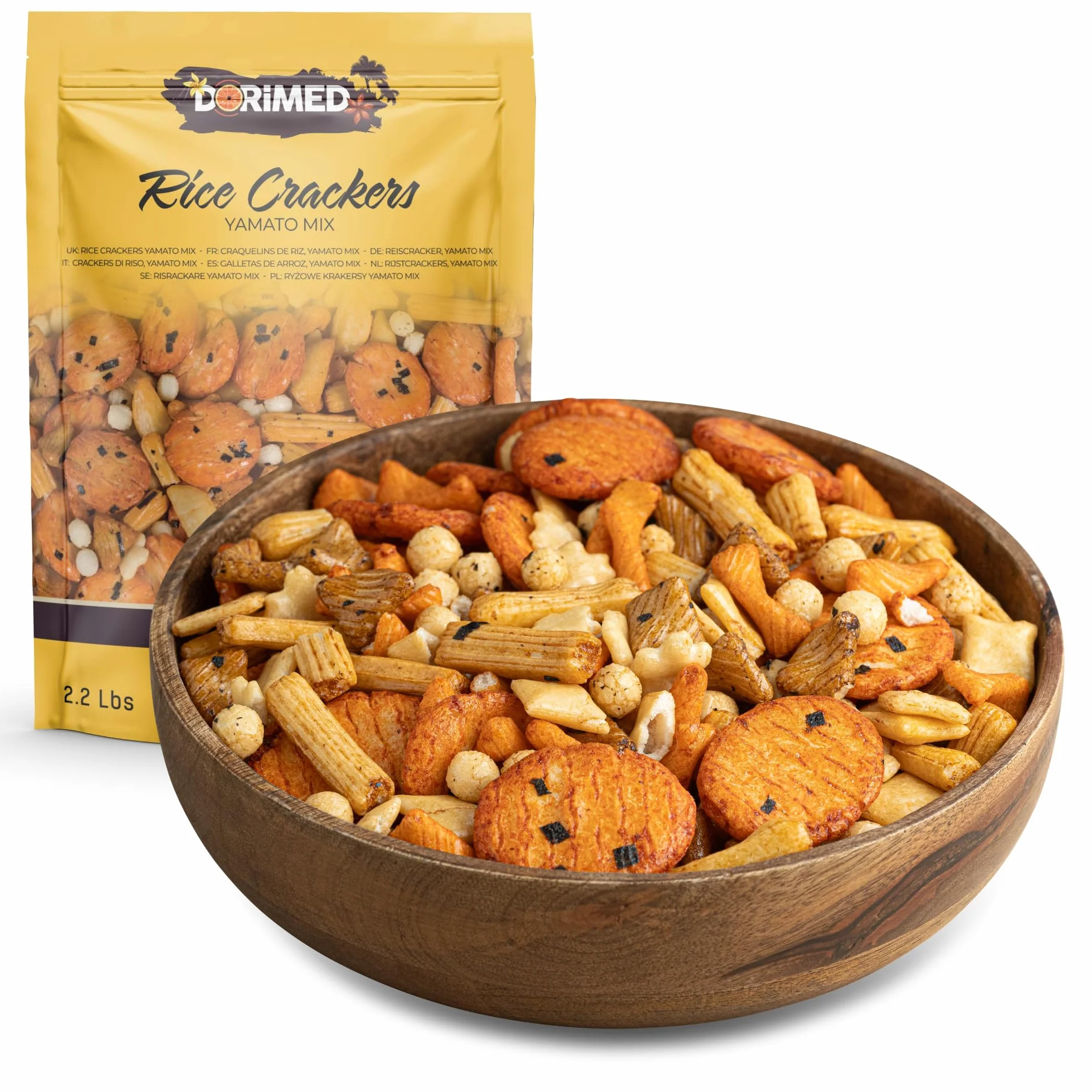 Palitos de Arroz Frito Yamato 1 kg Aperitivo Mix Salados Asiático Arroz Tapioca Chili