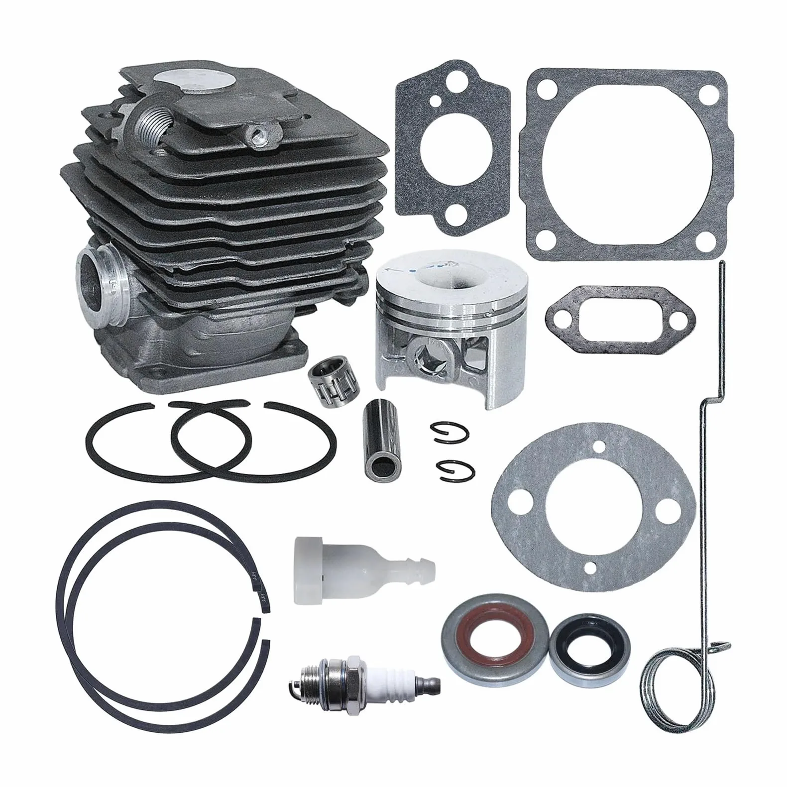 Pieza DE Recambio Kit de Junta de Sello de Aceite de pistón de Cilindro de 46 mm Compatible con Motosierra 028 028AV 028 QW WB 1118 020 1203