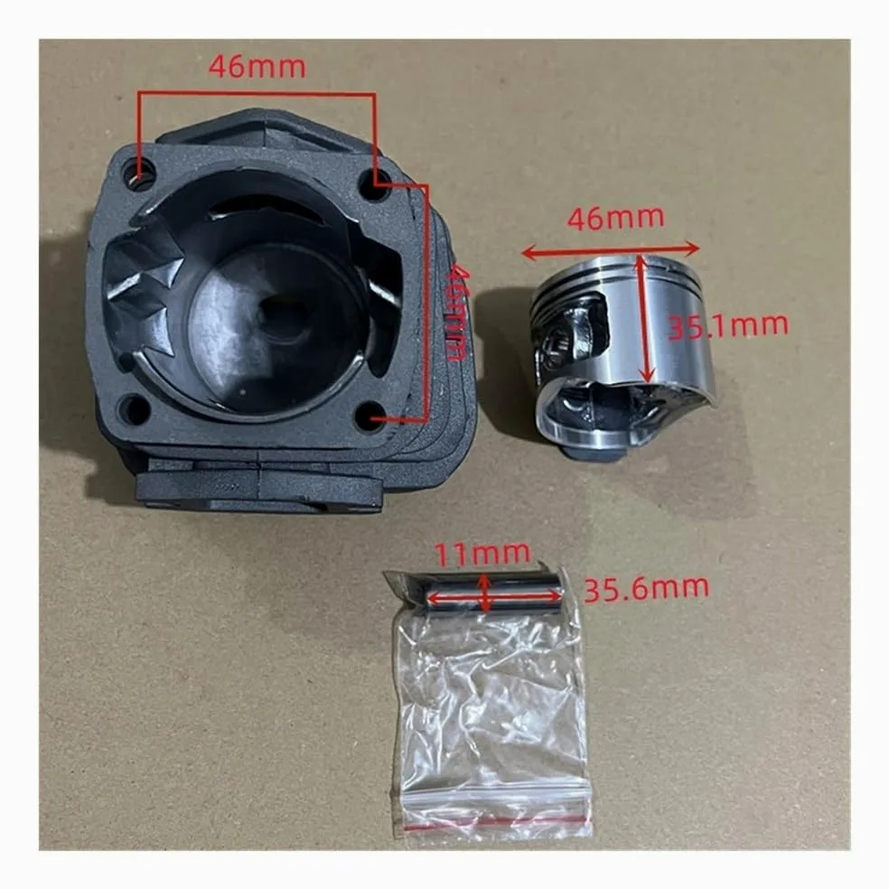 Juego de Aros de pistón de Cilindro de 46mm Aptos for Piezas de Motosierra Zm4600 4600 58cc