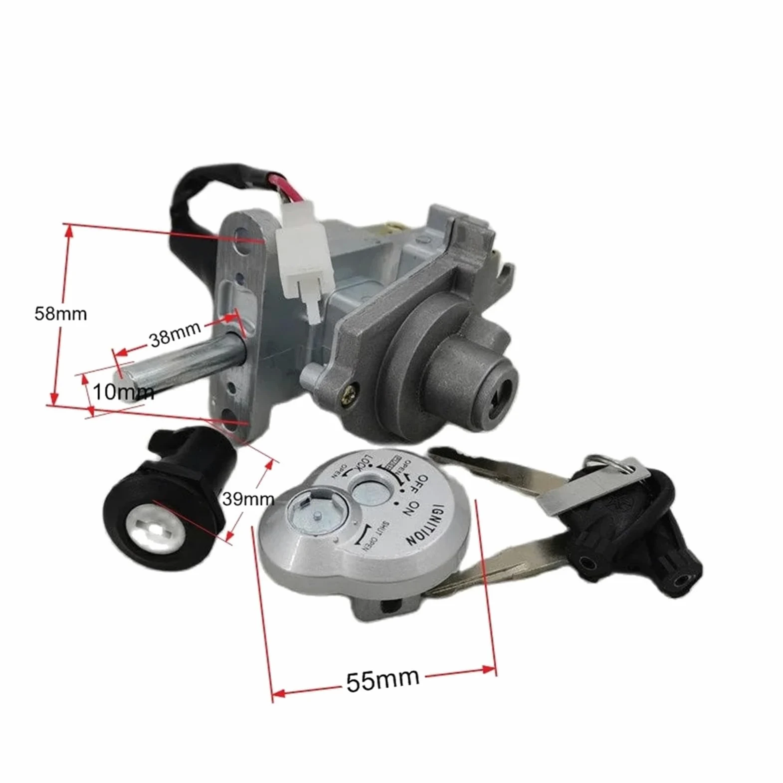 Ajuste Para Yamaha CYGNUS Z 125 XA125, Pieza De Repuesto Para Patinete, Juego Interruptor Llave Encendido, Bloqueo Asiento Cerradura de encendido con llaveJuego