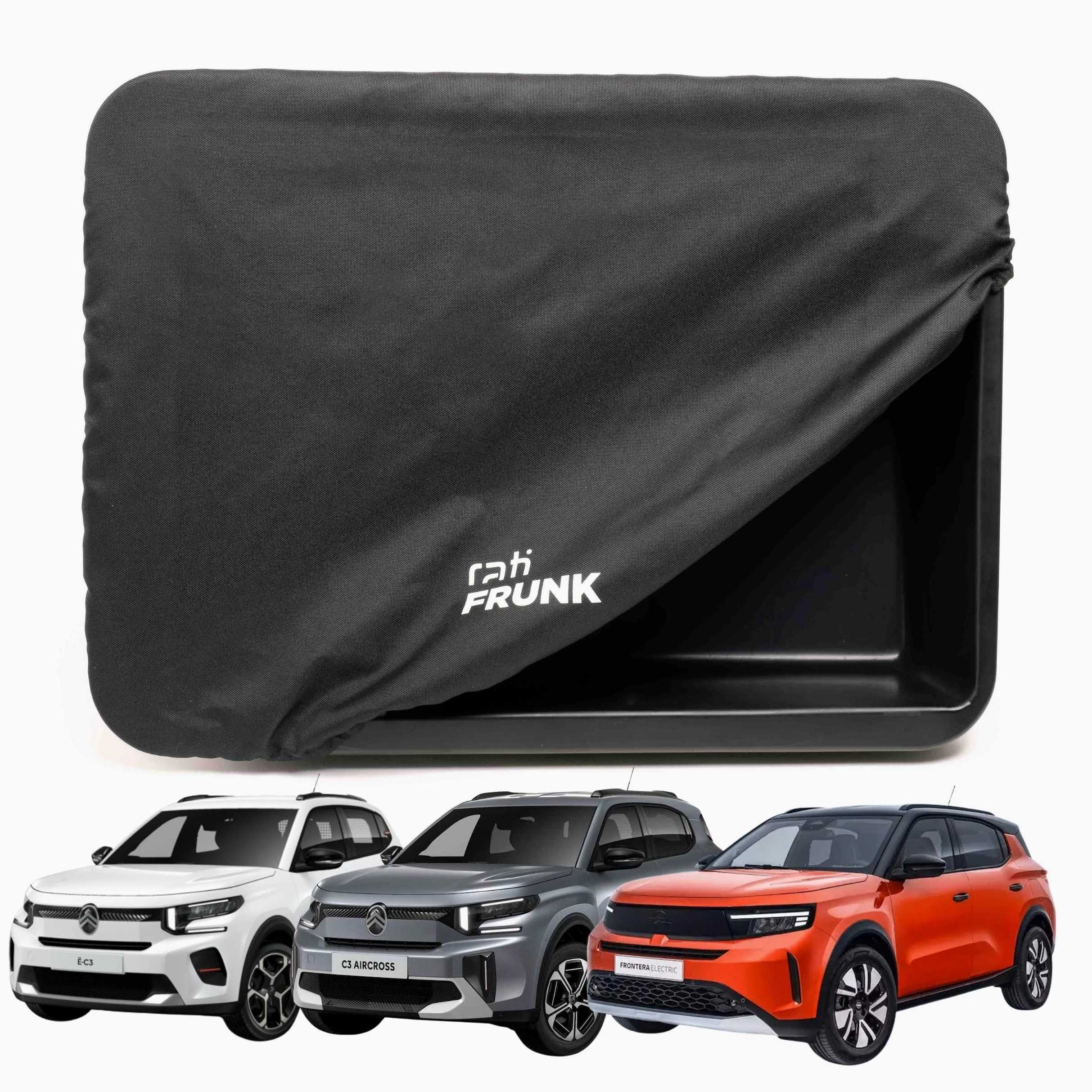 Rati Frunk Compatible con Citroen e-C3 2024-/ e-C3 Aircross 2024-/ Opel Frontera Electric 2024- |Espacio de almacenamiento frontal para cable de carga y accesorios.