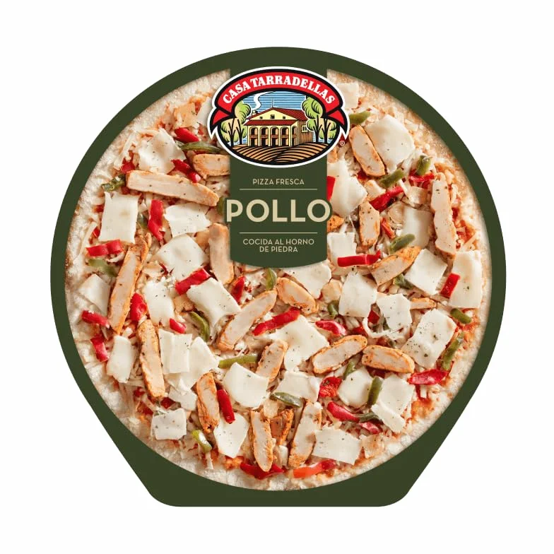 Pizza fresca de jamón y queso cocida al horno de piedra CASA TARRADELLAS 405 g Pack 4