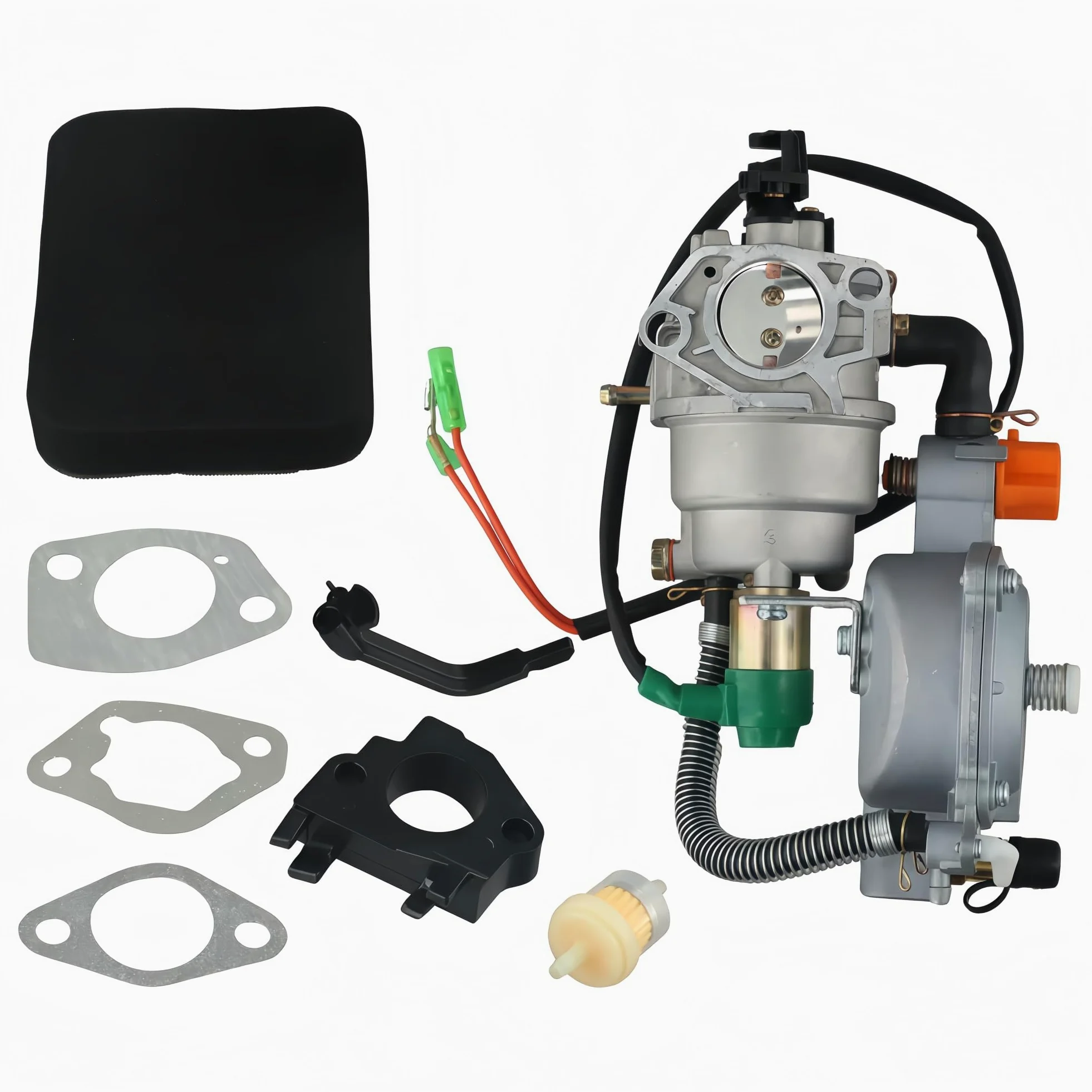 Carburador Kit de carburador conversión NG combustible dual para generadores 4,5 KW a 10, herramienta eléctrica jardín