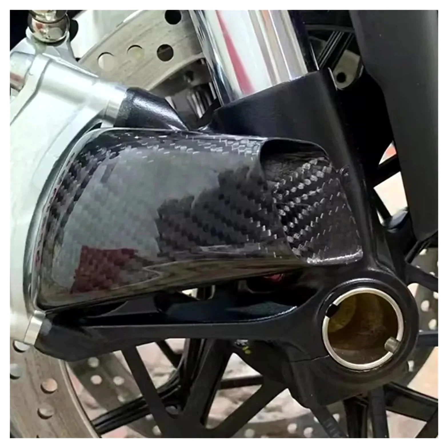 Ajuste para Yamaha YZF-R1 Accesorio Pinza de Fibra de Carbono Cubierta del radiador conductos de Aire Freno refrigeración disipador de Calor Enfriador de Pinza de Freno(Matte)
