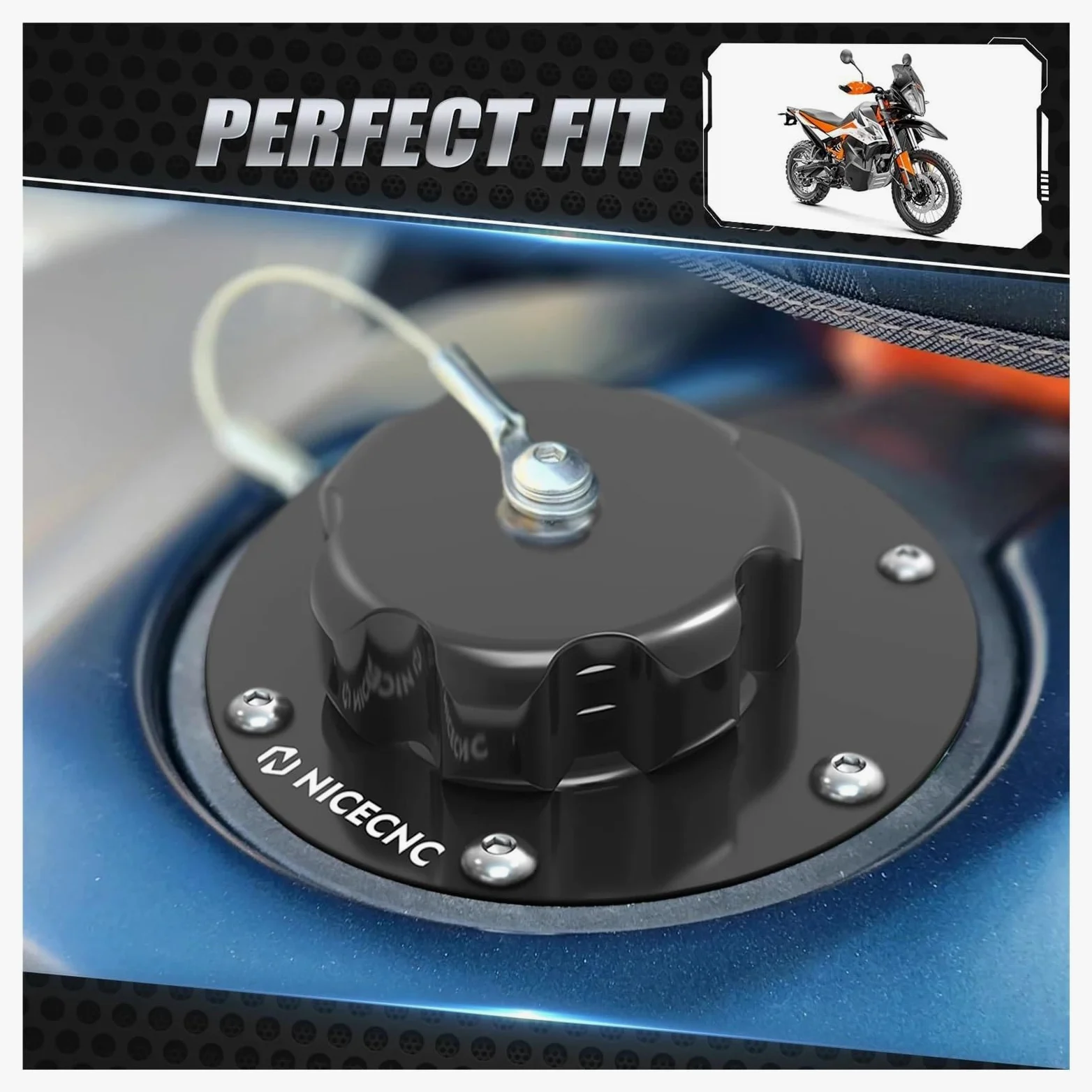 Kit de tapón de llenado de Aceite y Combustible para Motor de Motocicleta KTM 790 890 Adventure R 2019-2023 790/890 Adventure R/S/Rally 2019-2023