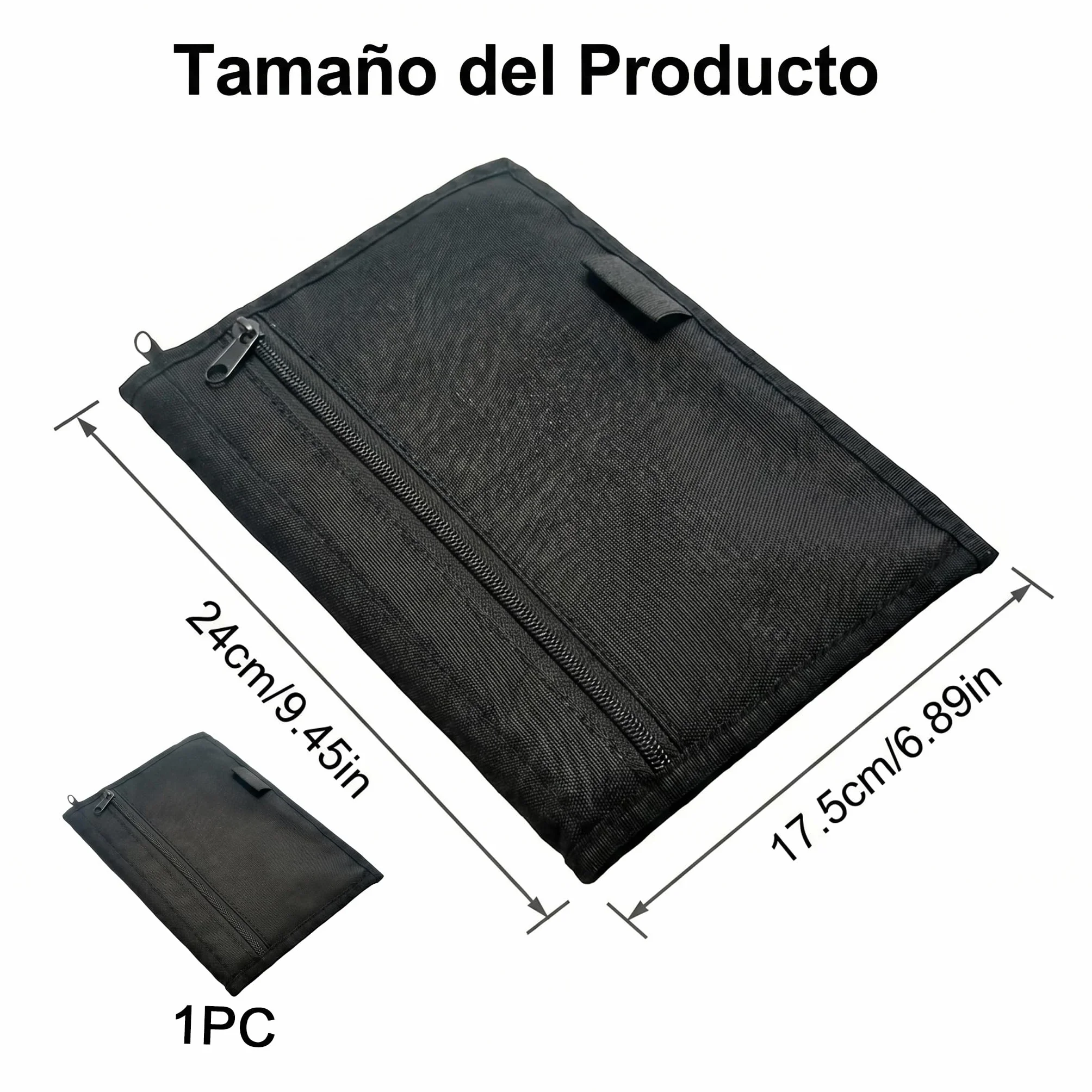 Organizador de Coche para Guanteras, Carpeta Portadocumentos con Múltiples Bolsillos para Manuales y Tarjetas, Estuche de Almacenamiento para Documentación del Vehículo, Negro