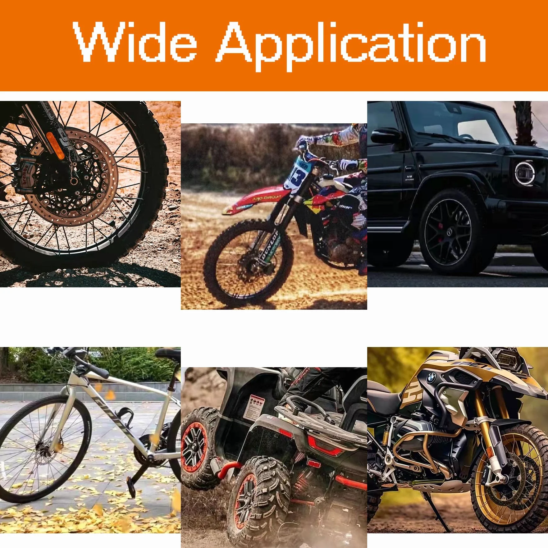 Juego de cucharas para neumáticos de 36,8 cm para motos Dirt Bike (3 cucharas de neumáticos + 2 protectores de llantas)