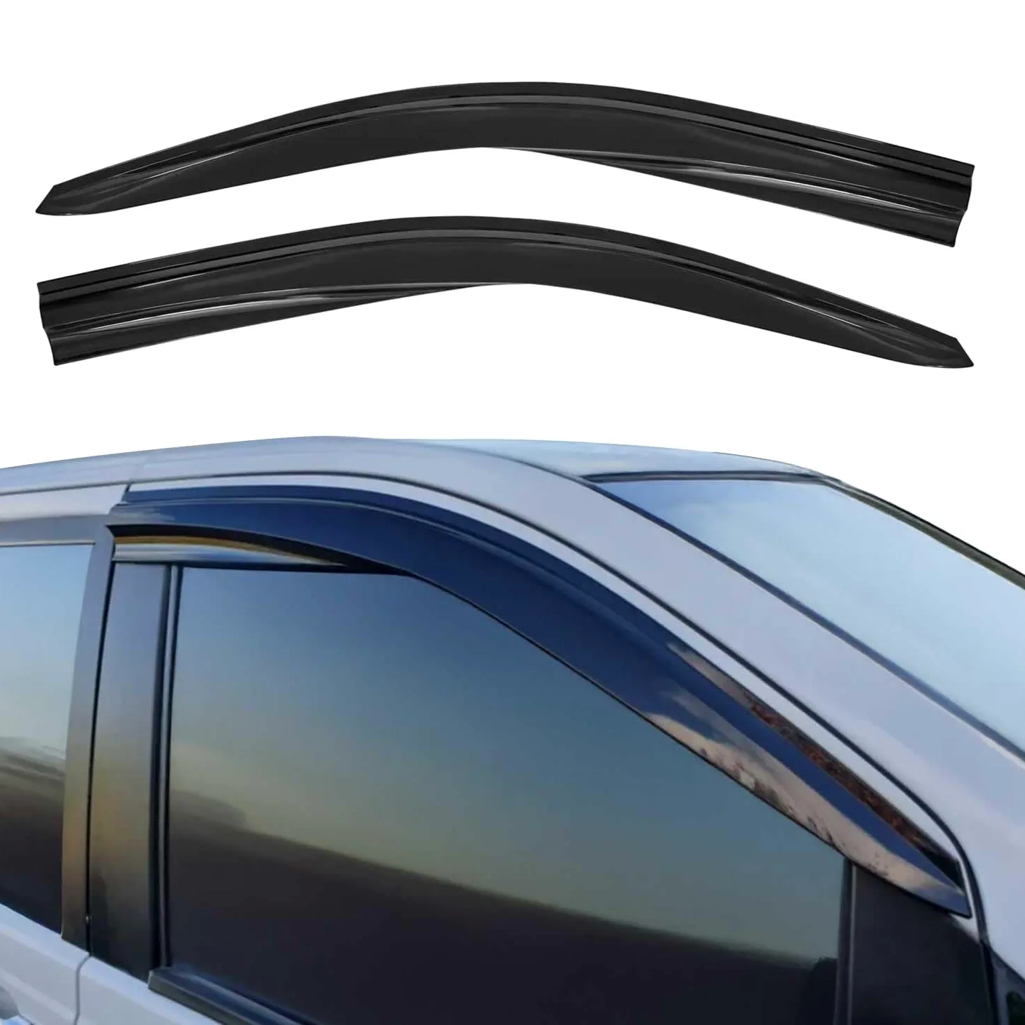 OMAC Deflectores Viento Lluvia Compatibles Mercedes Vito Viano W639 2003-2014 Oscuro