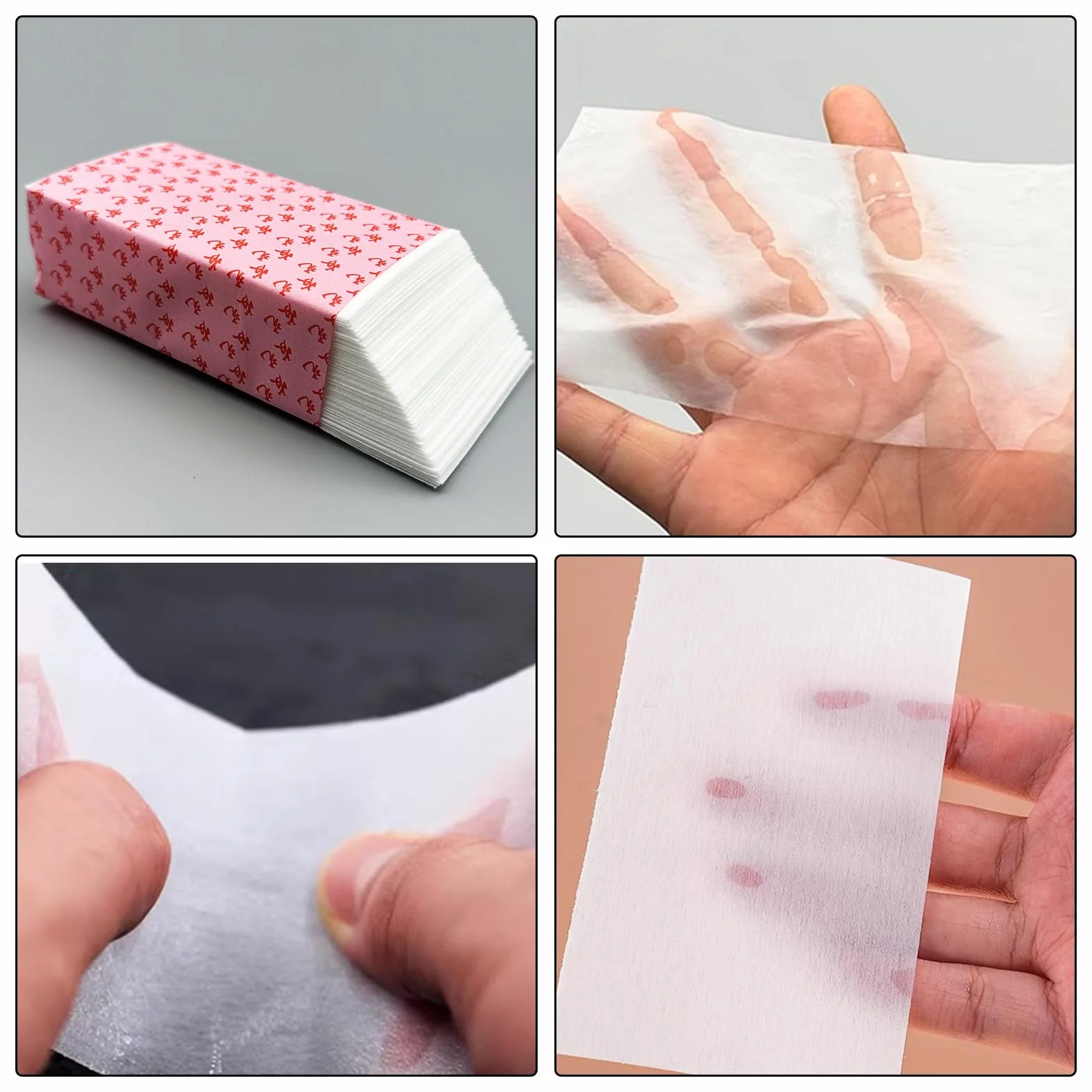 Juego de papel permanente para el pelo, papel de encaje ultrafino, 200 unidades