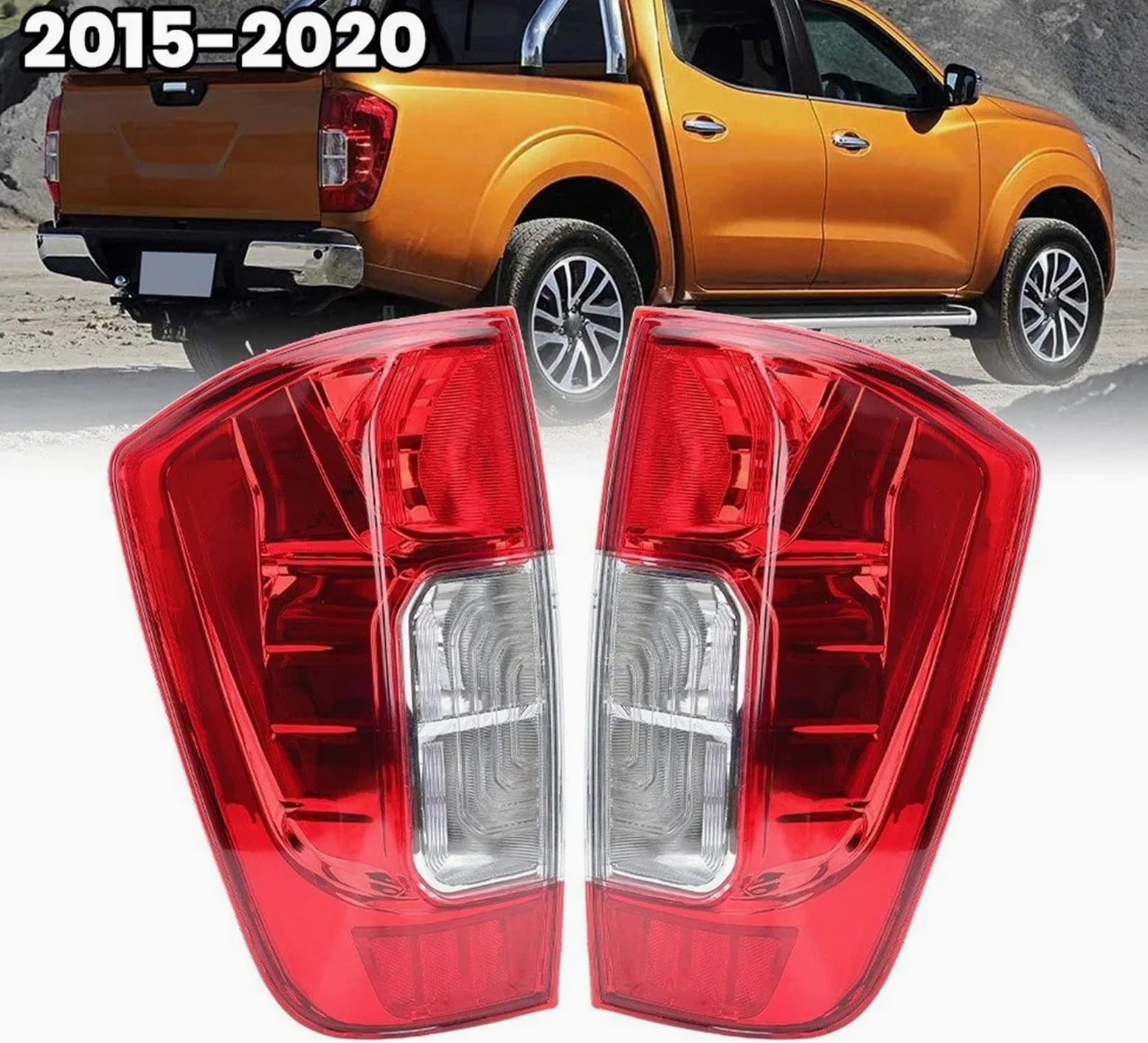 Faros Traseros Para Nissan Para Navara Para NP300 D23 2015-2020 Trasera Izquierda/derecha Sin Bombilla Luz De Señal Giro Freno Faro Trasero De Coche(Izquierda)